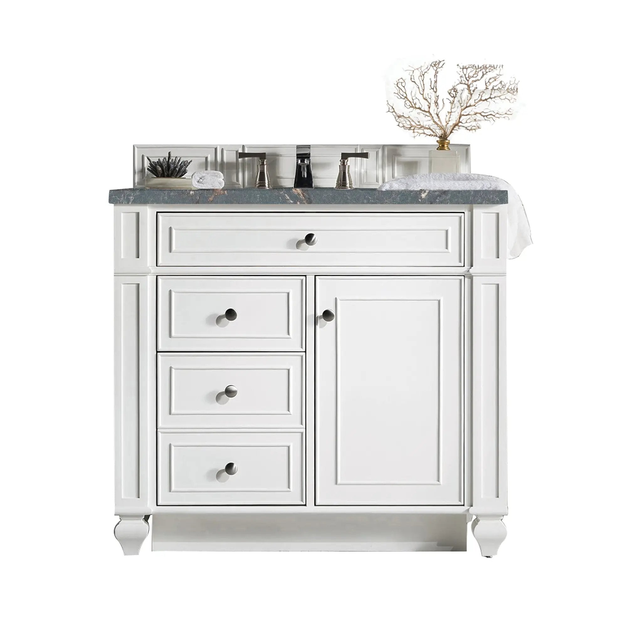 James Martin Bristol 36" Single Vanity Set - Bright White by James Martin Vanities