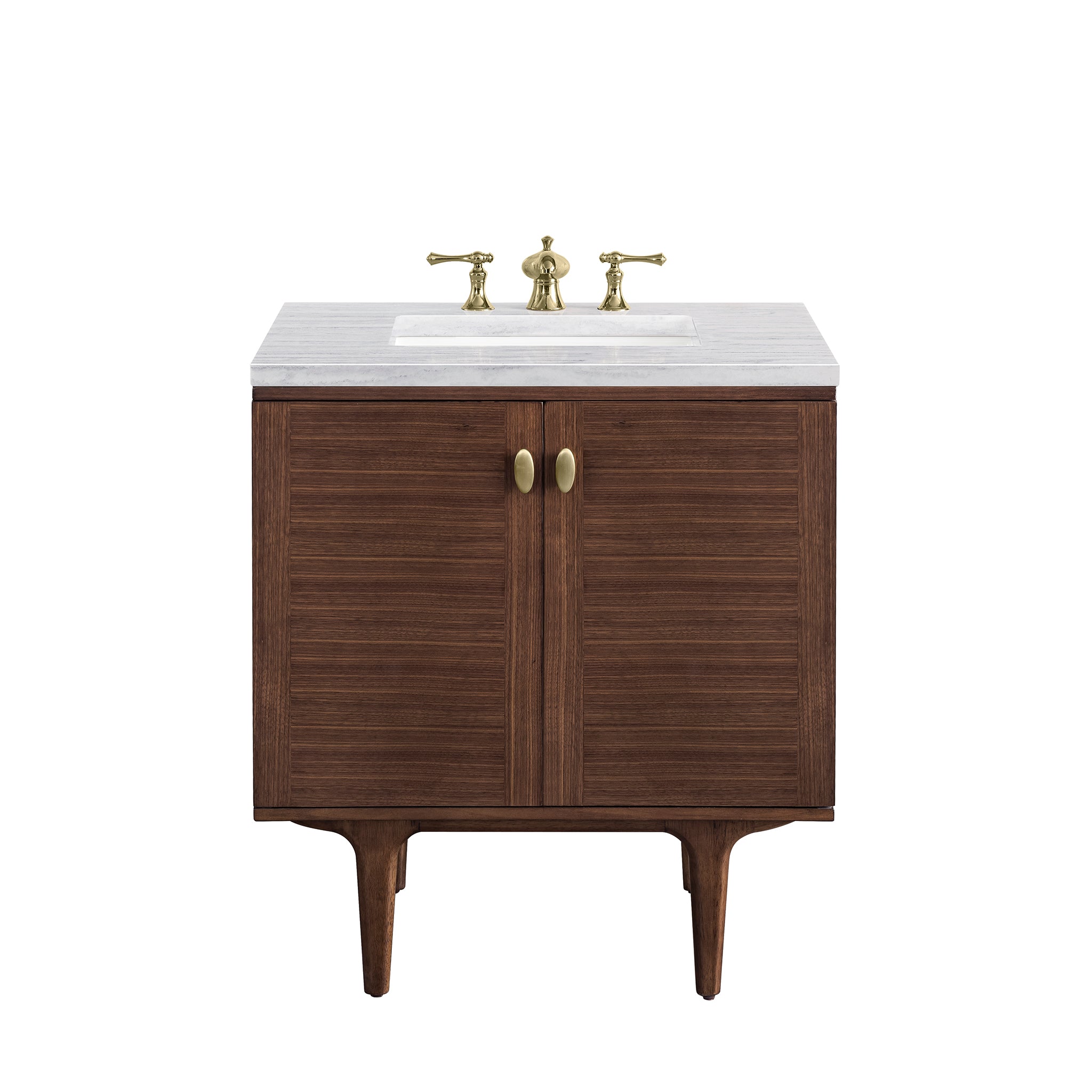 James Martin Amberly 30" Single Vanity Set - Mid-Century Walnut by James Martin Vanities