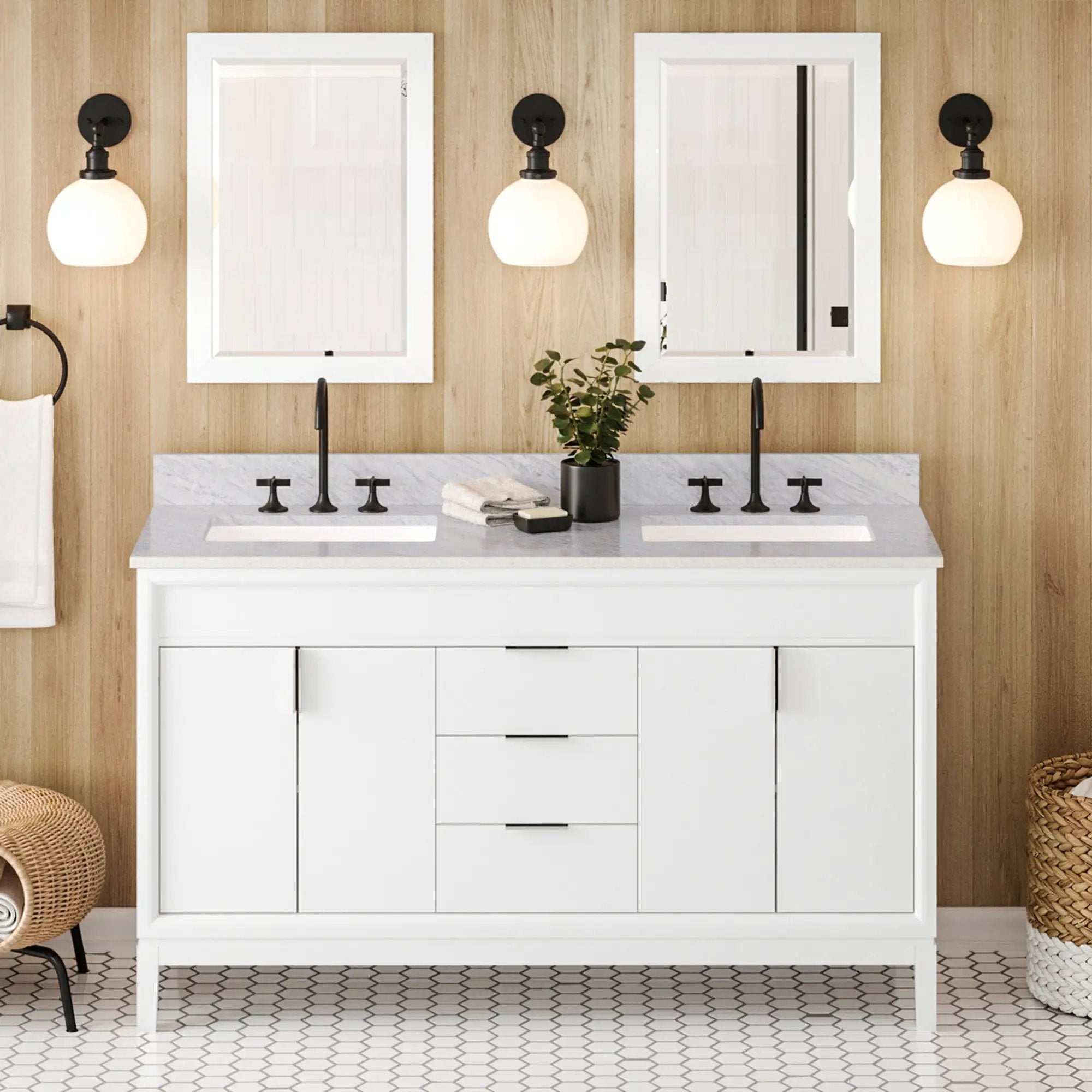 Jeffrey Alexander 60" Theodora Vanity Set by Jeffrey Alexander