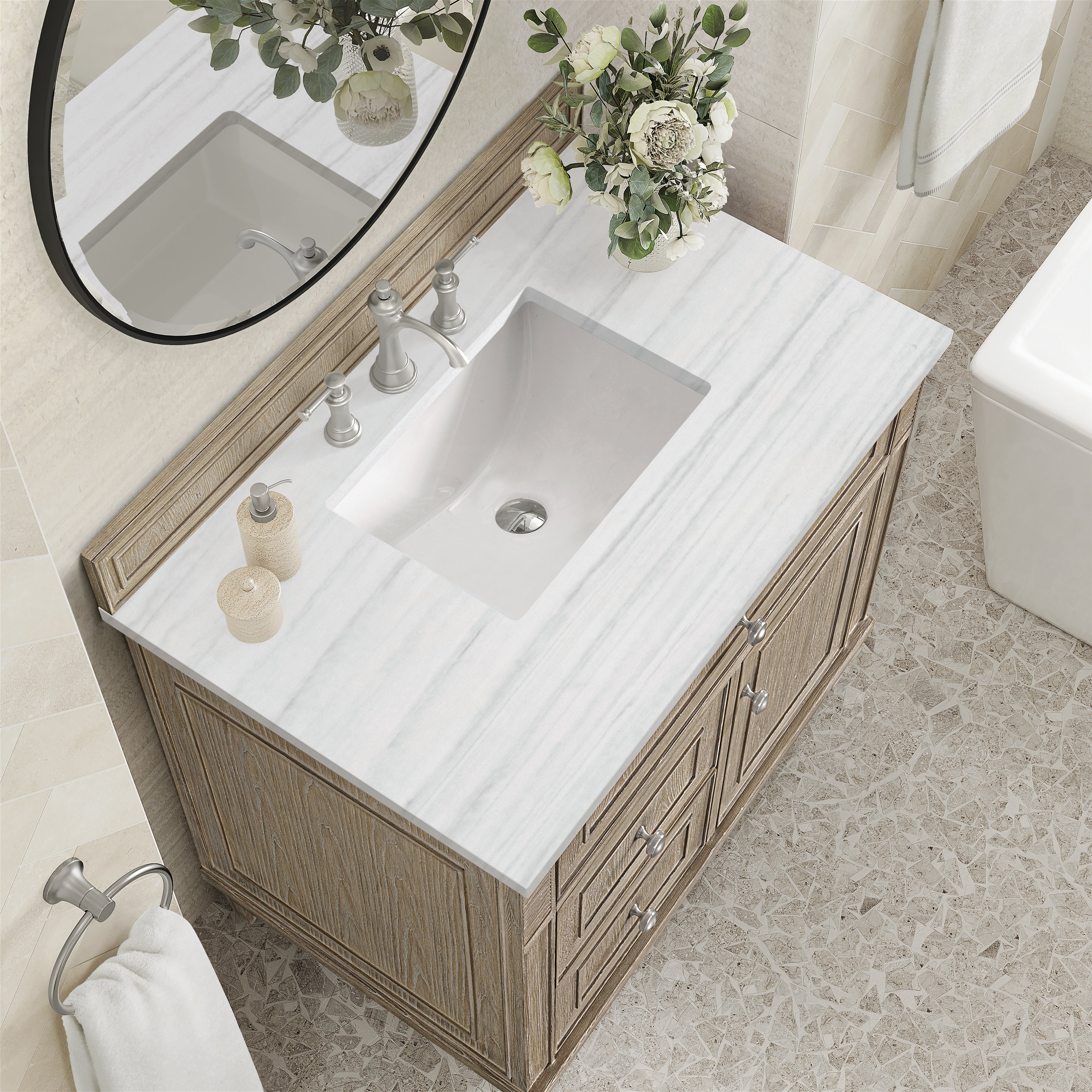 arctic fall solid surface top vanity