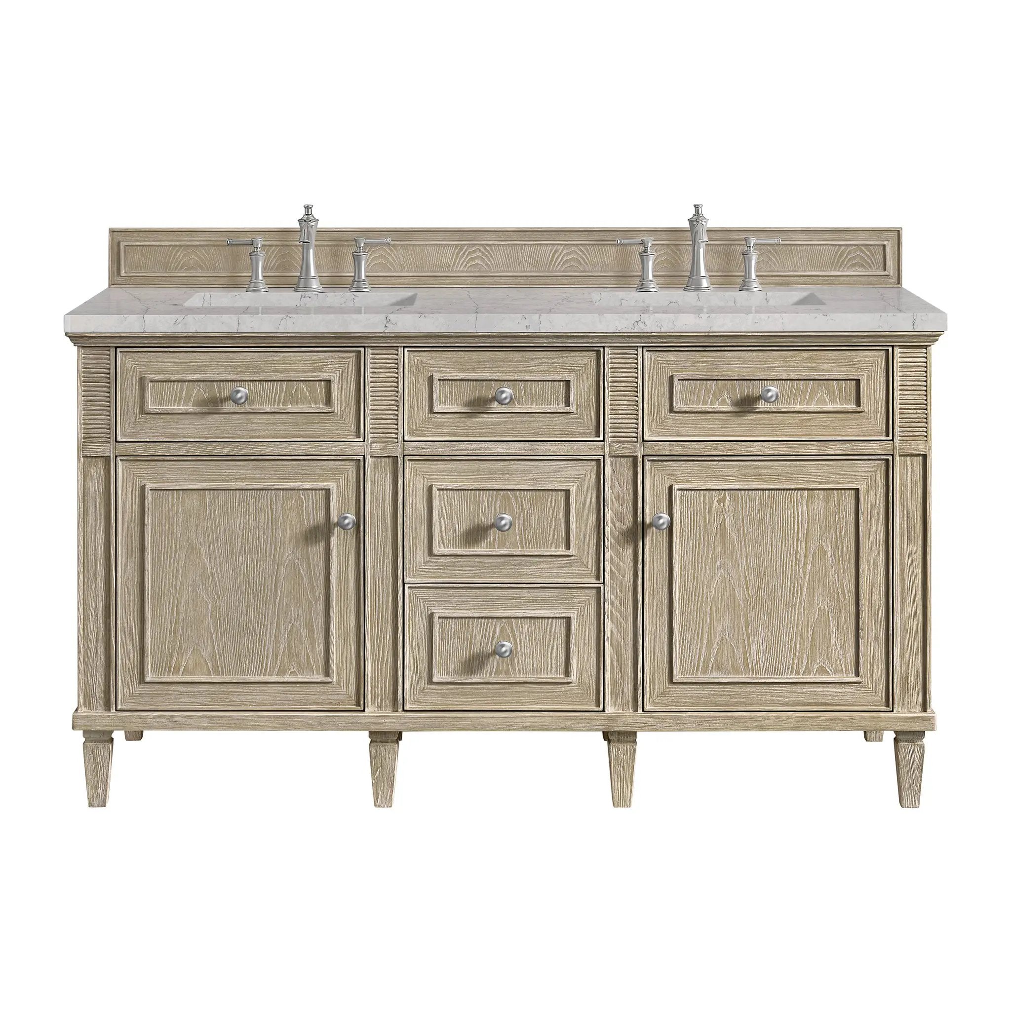 James Martin Lorelai 60" Double Vanity Set - Whitewashed Oak by James Martin Vanities