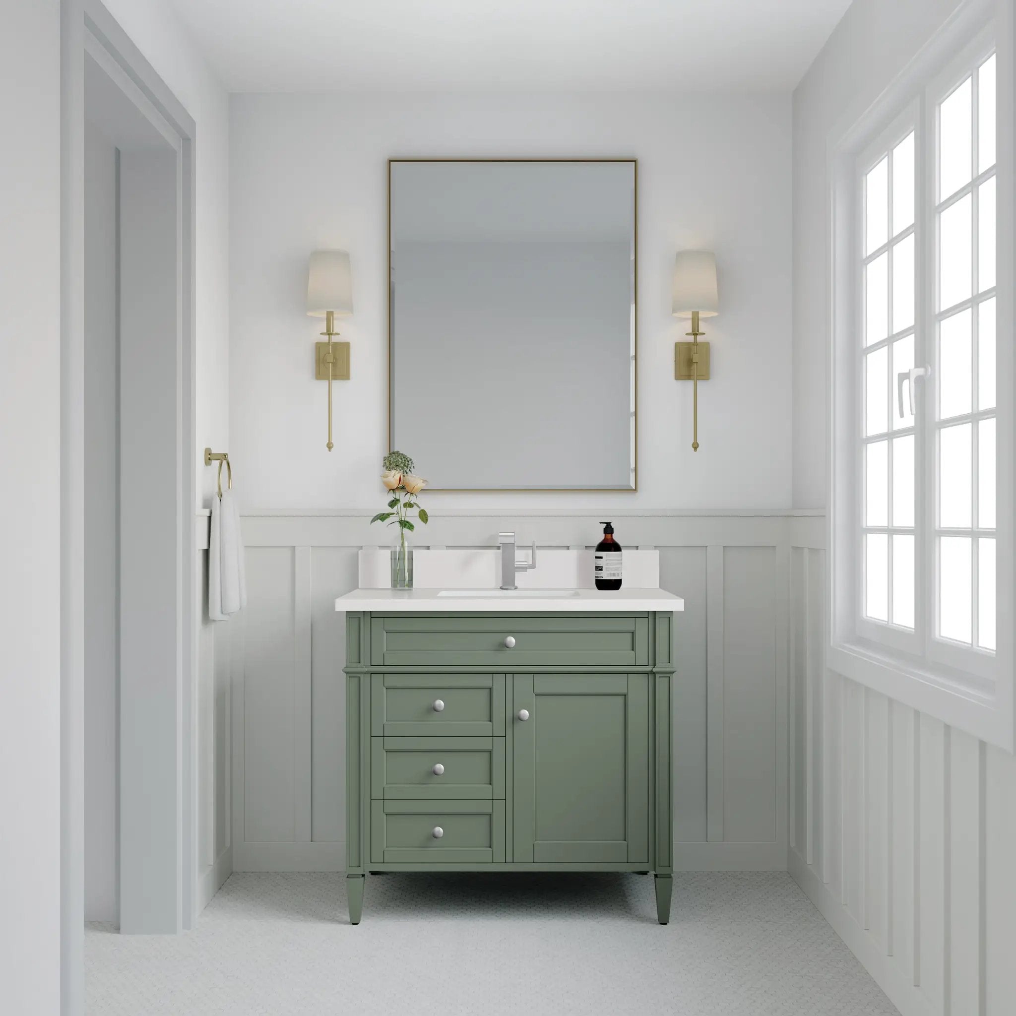 smokey celadon vanity