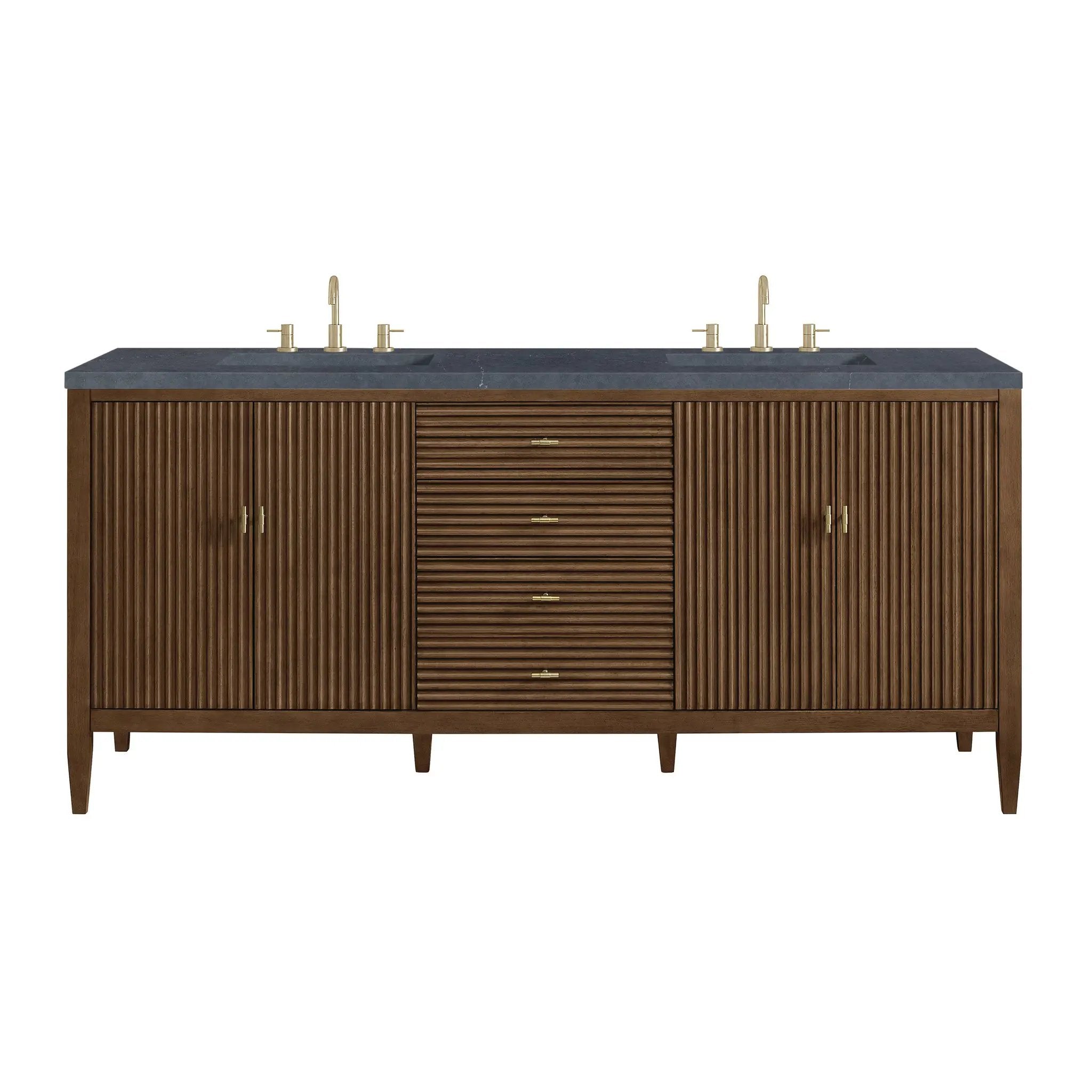 James Martin Myrrin 72" Vanity Set - Mid Century Walnut by James Martin Vanities