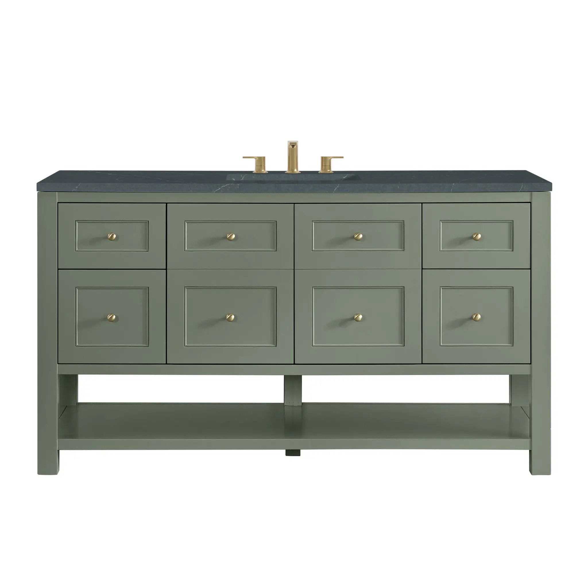 James Martin Breckenridge 60" Single Vanity Set - Smokey Celadon by James Martin Vanities