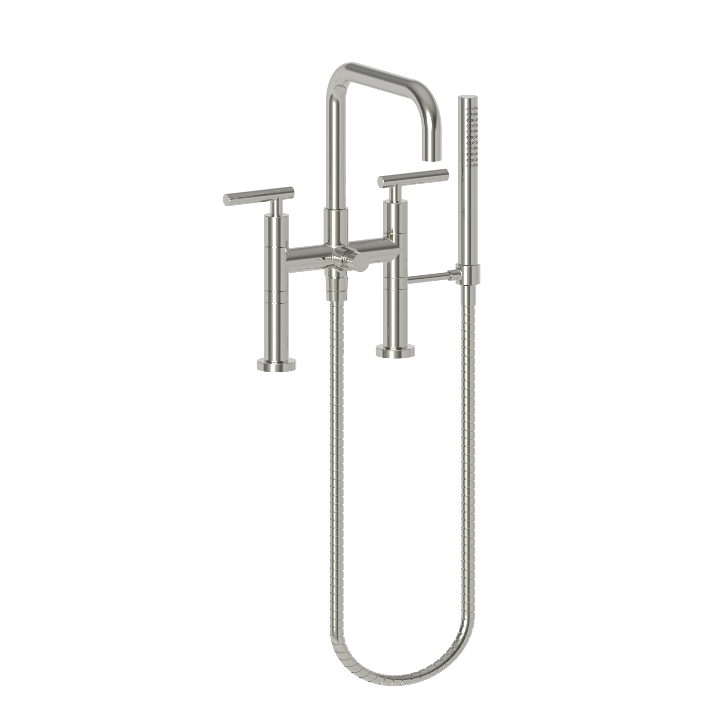 Newport Brass East Square Exposed Tub & Hand Shower Set - Deck Mount