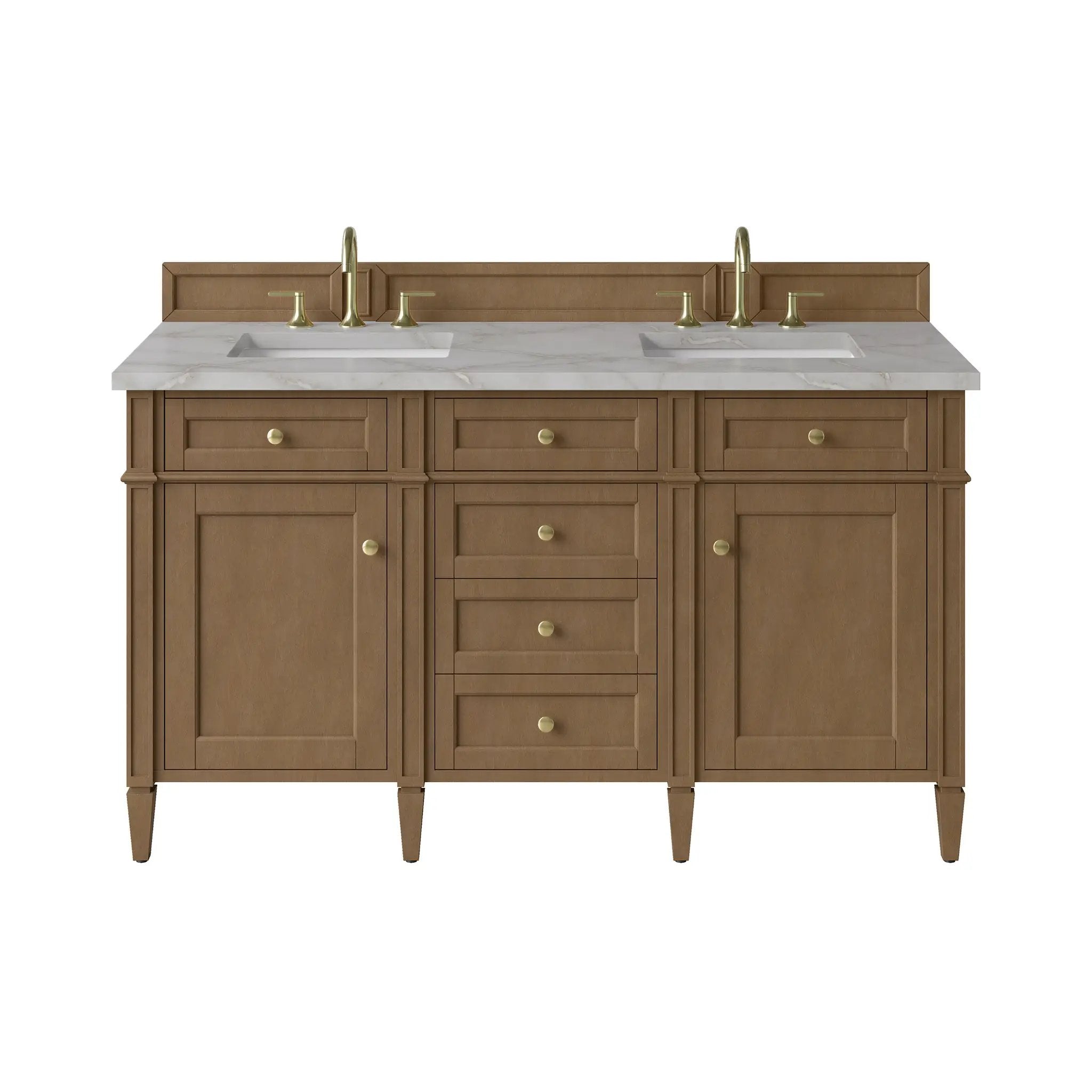 James Martin Brittany 60" Double Vanity Set - Pecan by James Martin Vanities