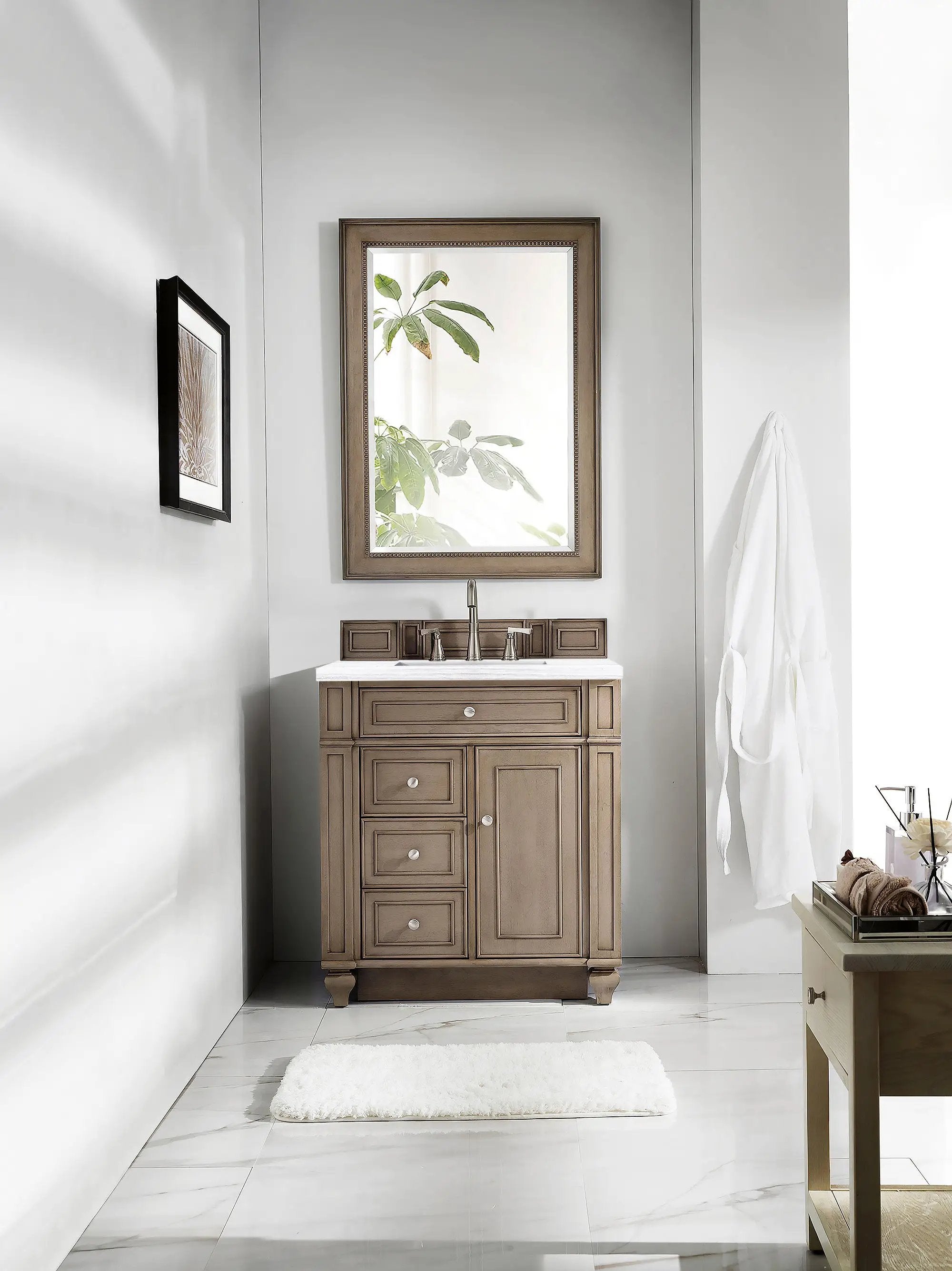 whitewashed walnut vanity