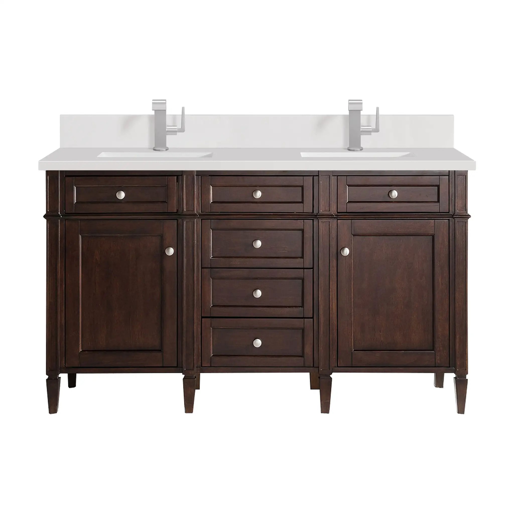 James Martin Brittany 60" Double Vanity Set - Burnished Mahogany by James Martin Vanities