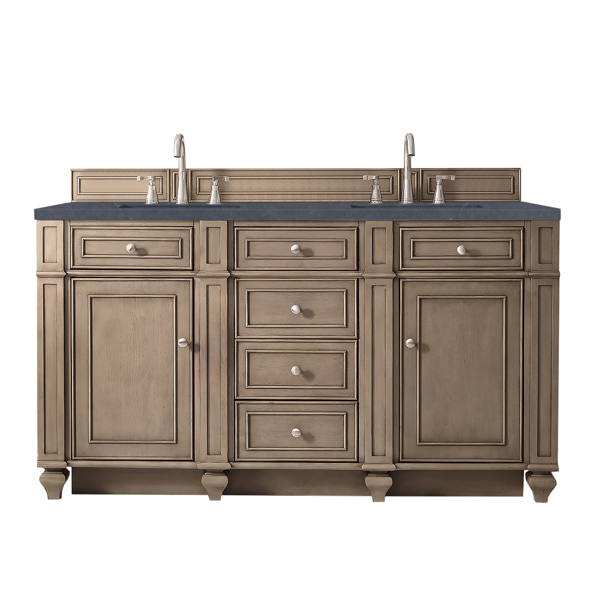 James Martin Bristol 60" Double Vanity Set - Whitewashed Walnut by James Martin Vanities