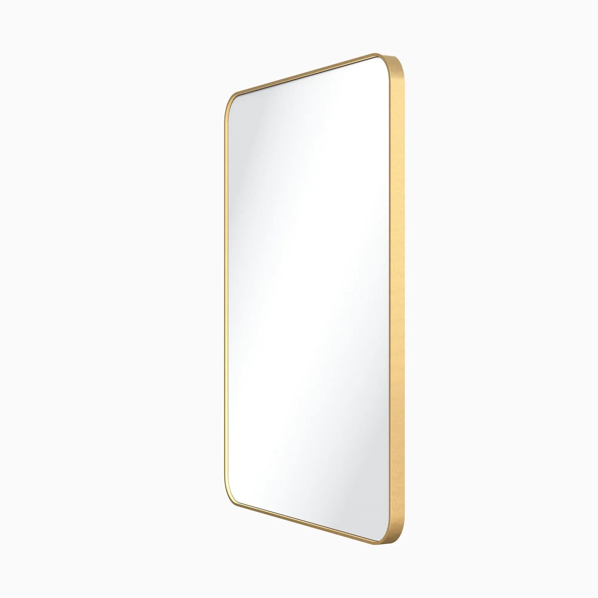 Jeffrey Alexander 22" W x 1" D x 30" H Rounded Rectangle Metal Frame Mirror by Jeffrey Alexander
