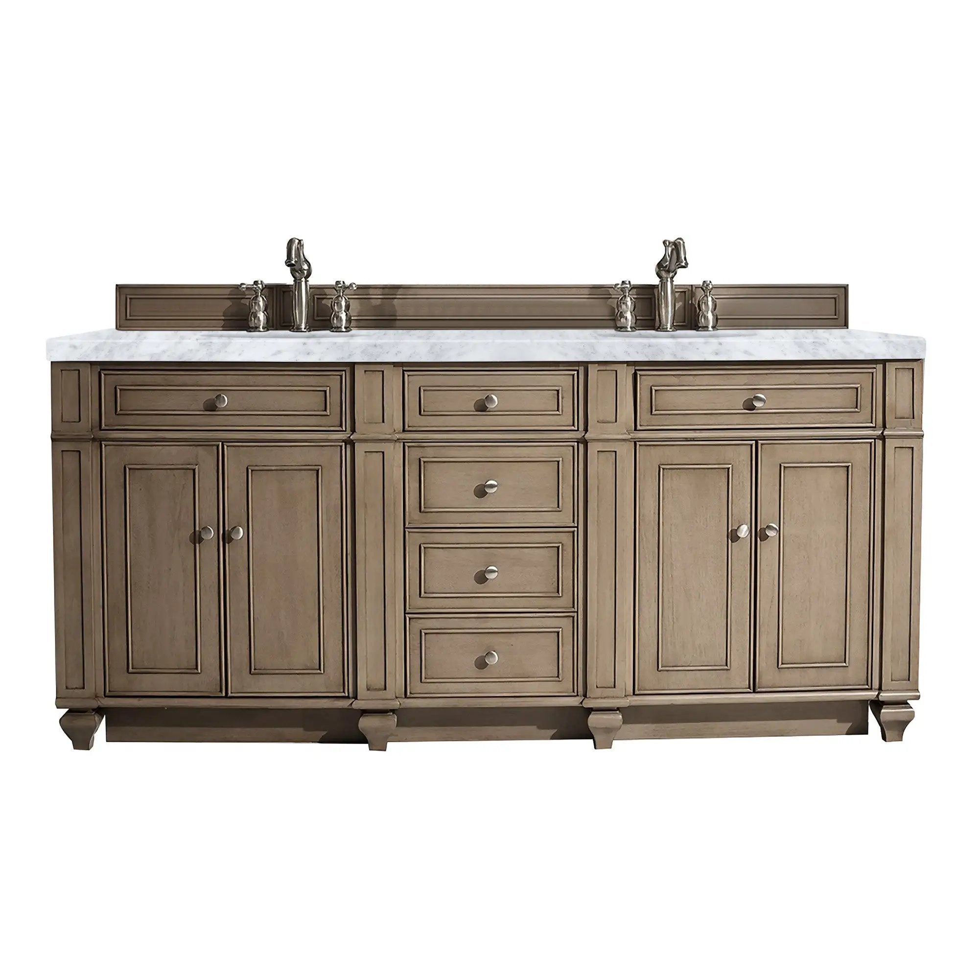 James Martin Bristol 72" Double Vanity Set - Whitewashed Walnut by James Martin Vanities
