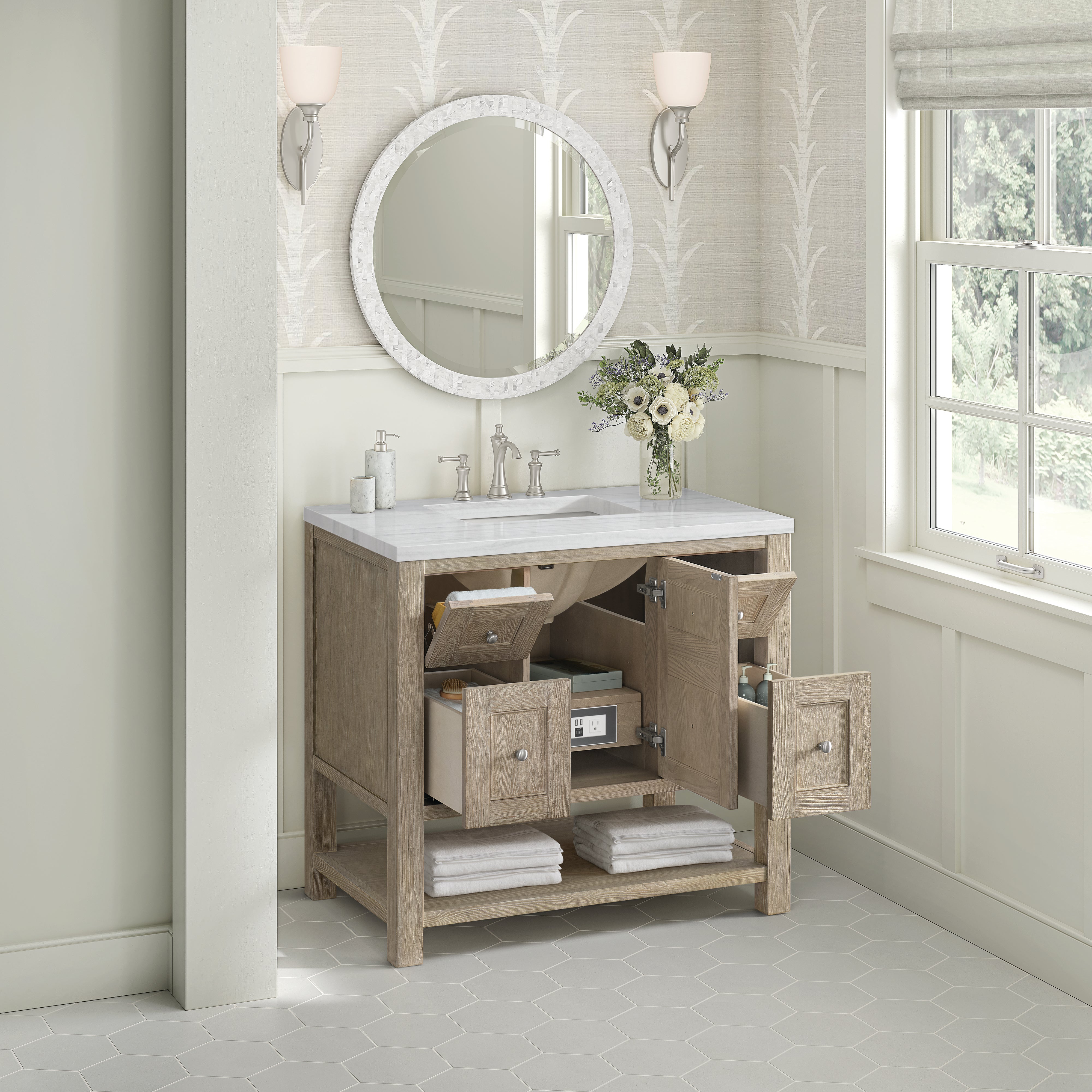 arctic fall solid surface top vanity