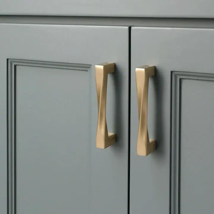 satin brass pull