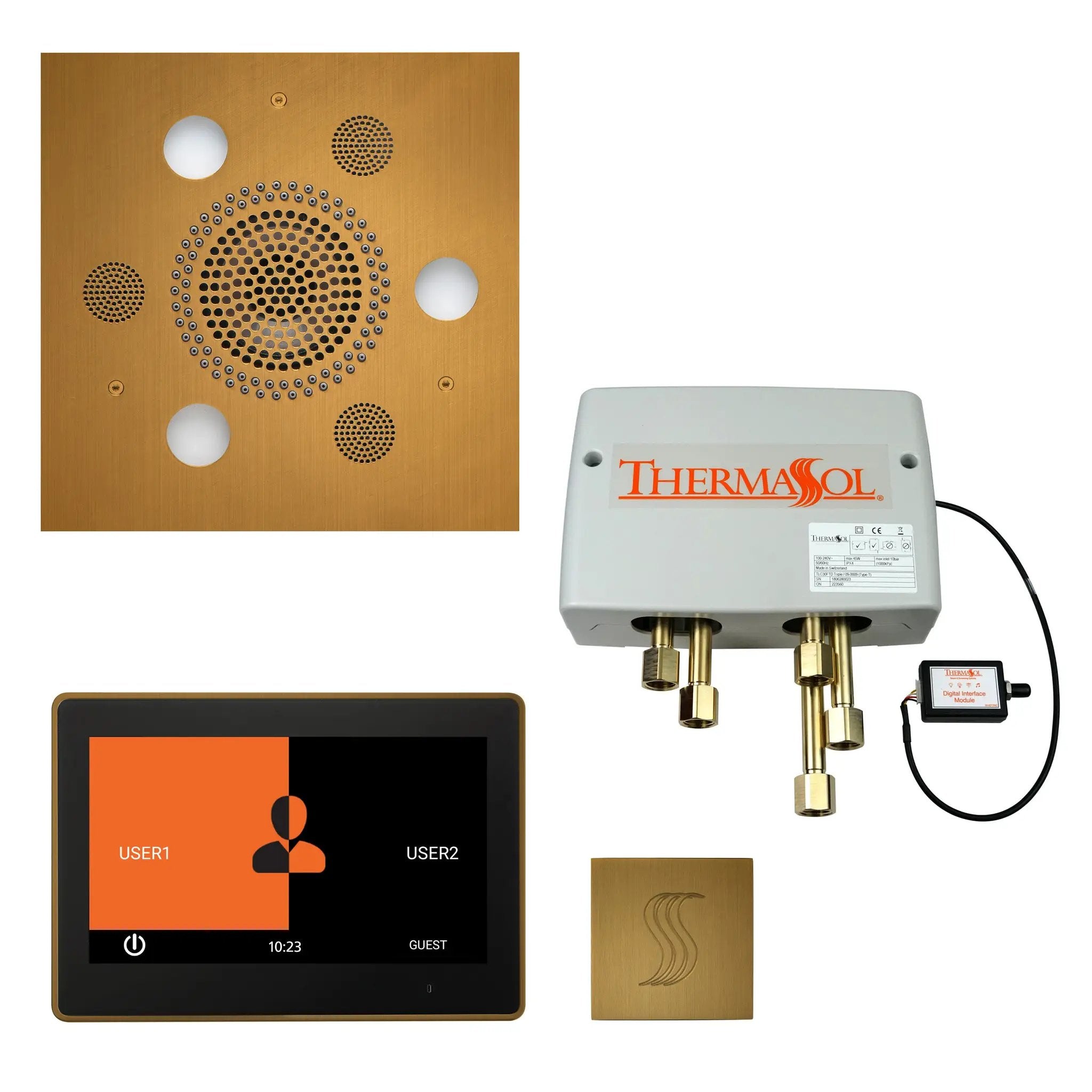 Thermasol The Total Wellness Package with 10" ThermaTouch Trim Upgraded Square by Thermasol
