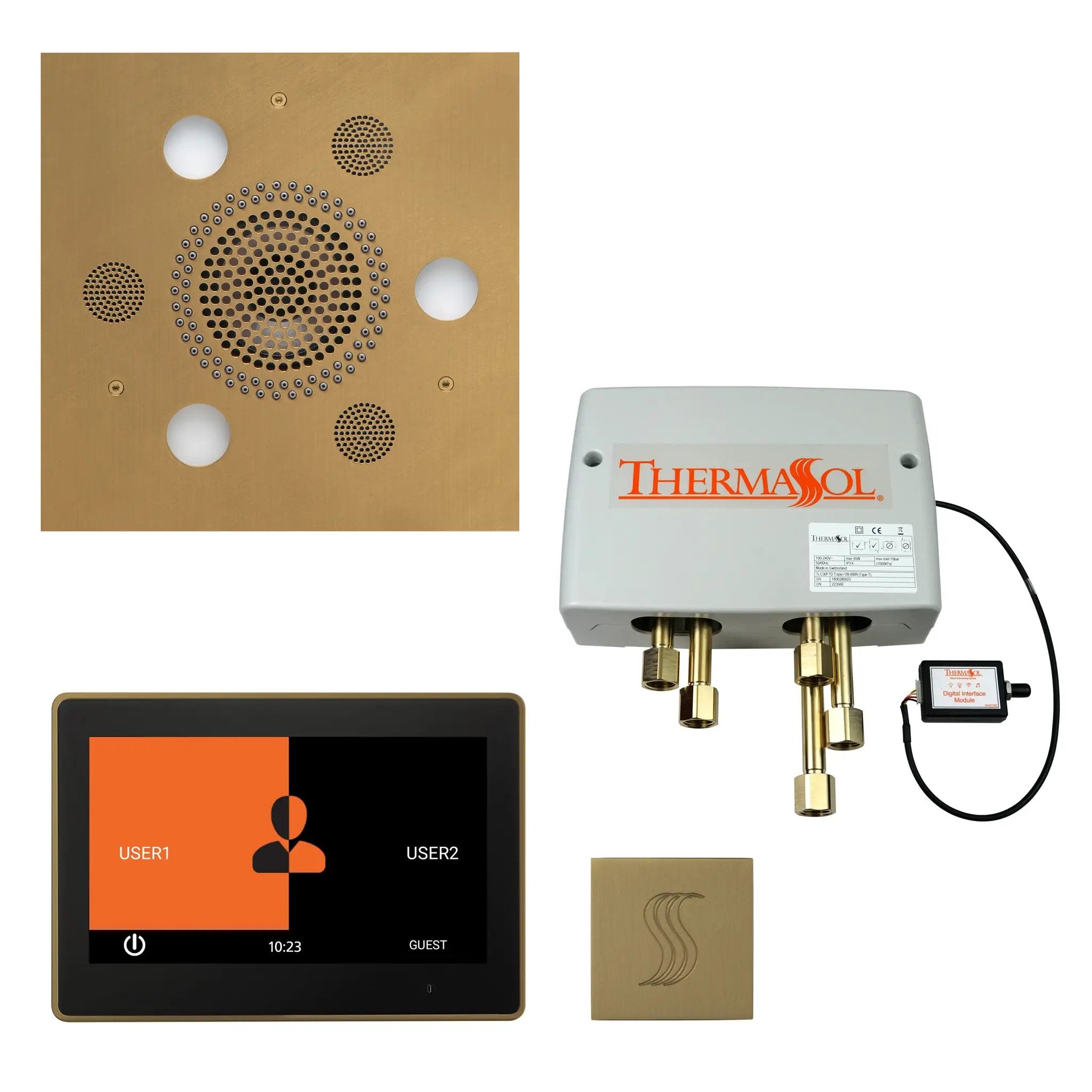 Thermasol The Total Wellness Package with 10" ThermaTouch Trim Upgraded Square by Thermasol