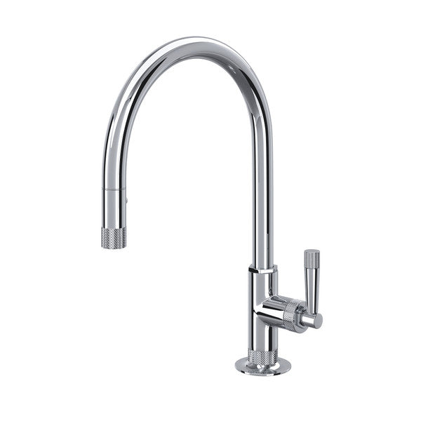 polished chrome kitchen faucet