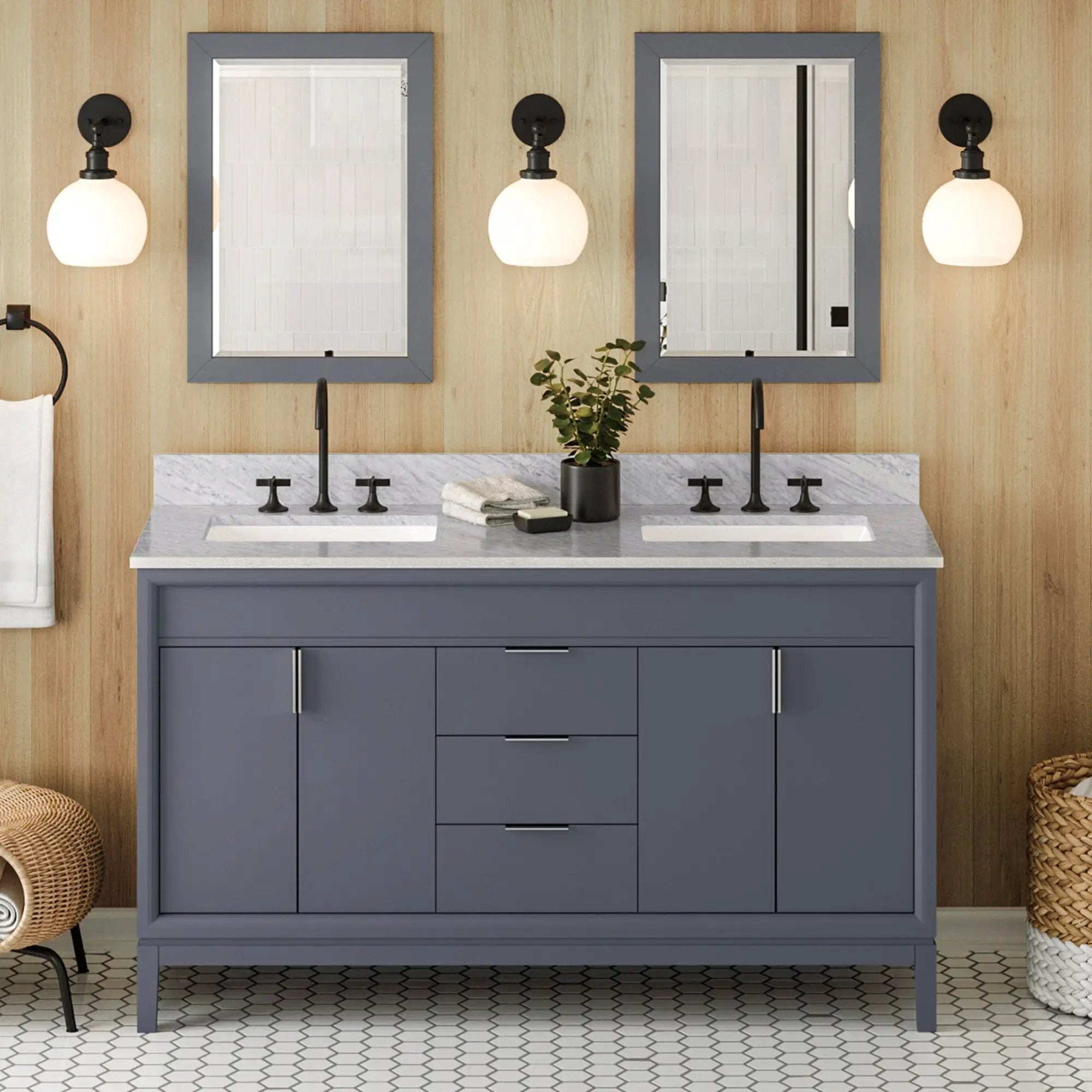 Jeffrey Alexander 60" Theodora Vanity Set by Jeffrey Alexander