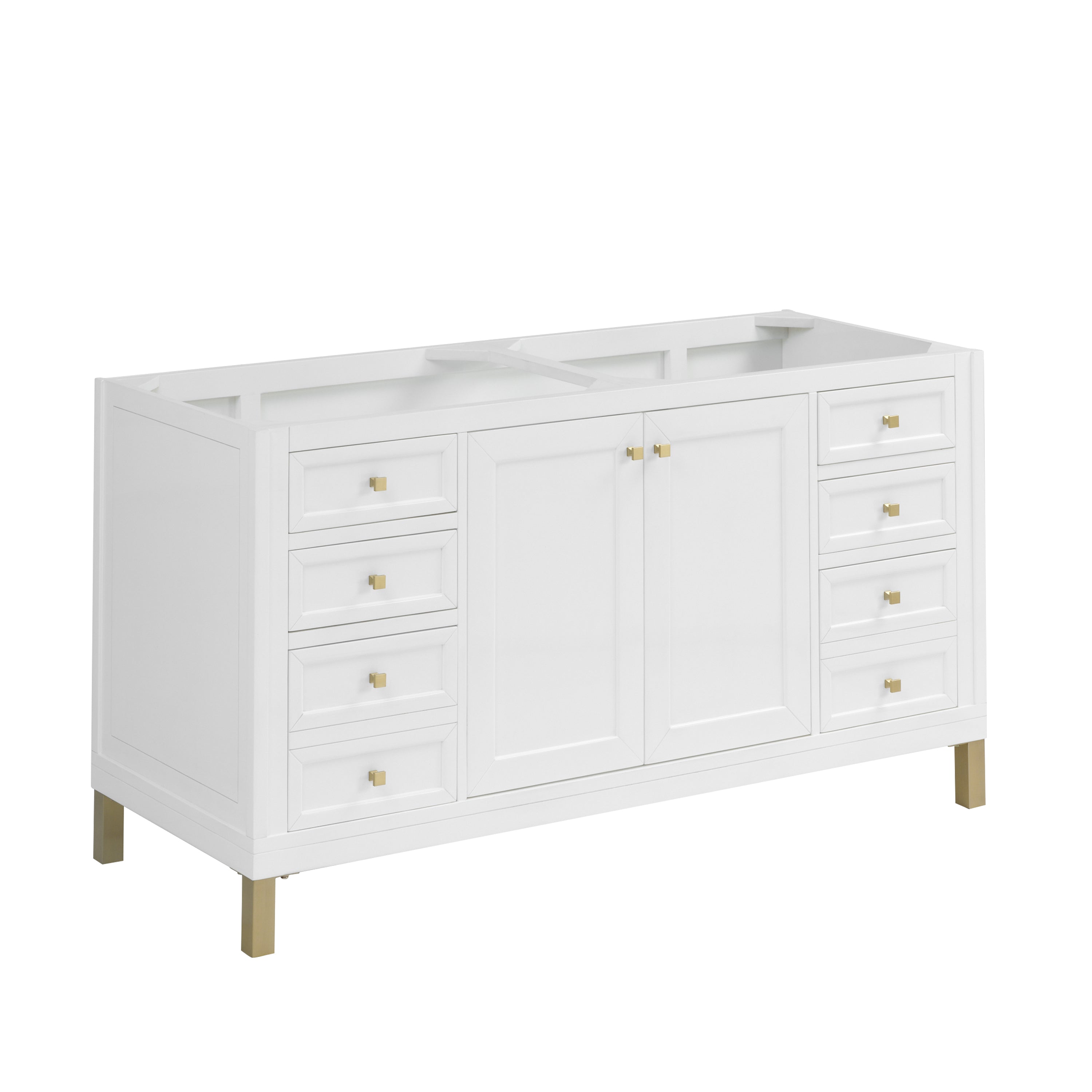 James Martin Vanities Chicago 60" Double Vanity - Glossy White