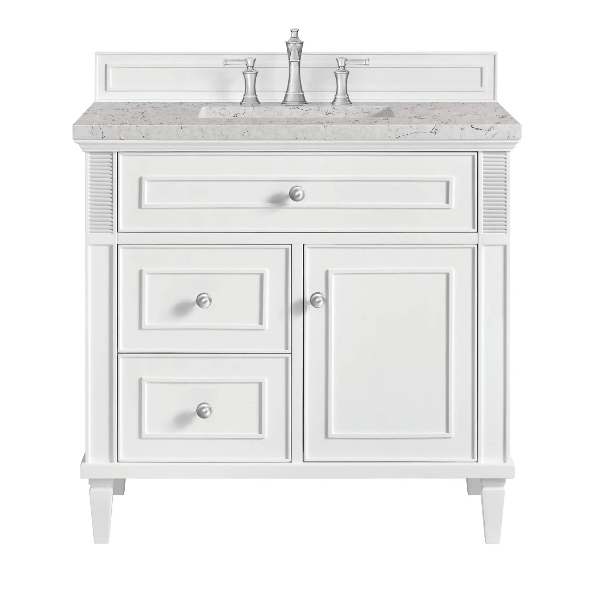 James Martin Lorelai 36" Single Vanity Set - Bright White by James Martin Vanities