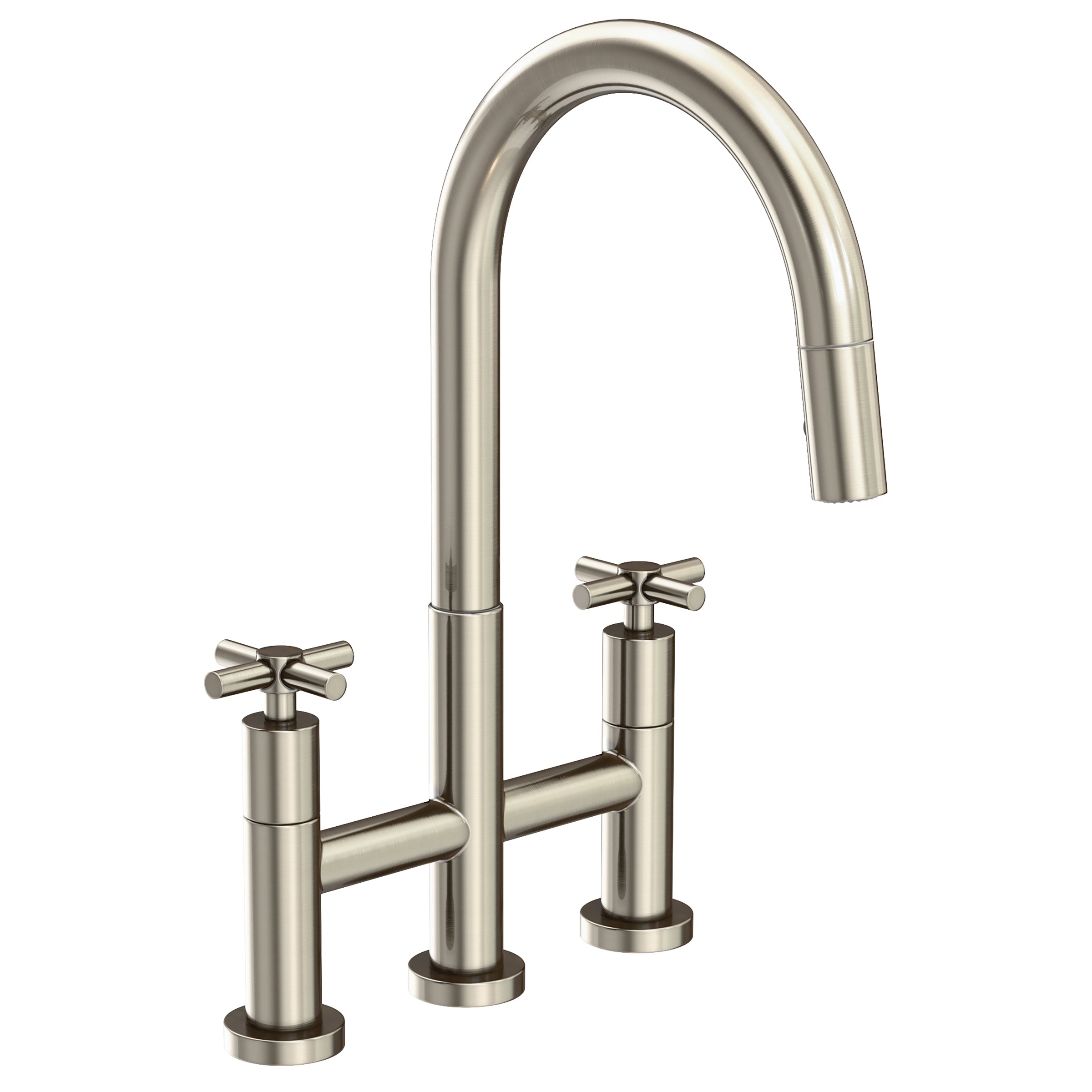 Newport Brass East Linear Kitchen Bridge Pull-Down Faucet