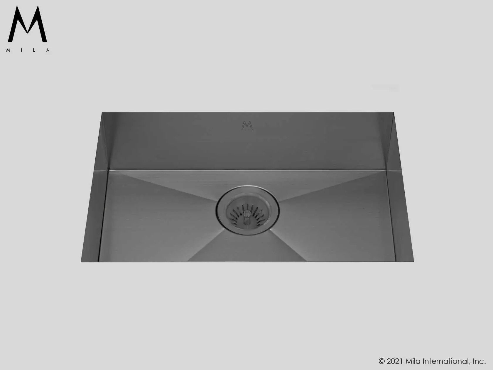 MILA FLATIRON Single Bowl Under Mount 23 x 17 ADA Kitchen Sink by Mila International