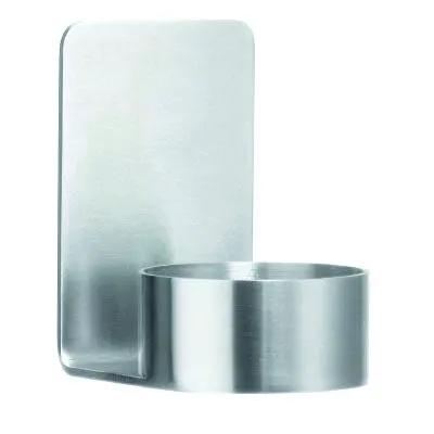 brushed stainless steel light holder