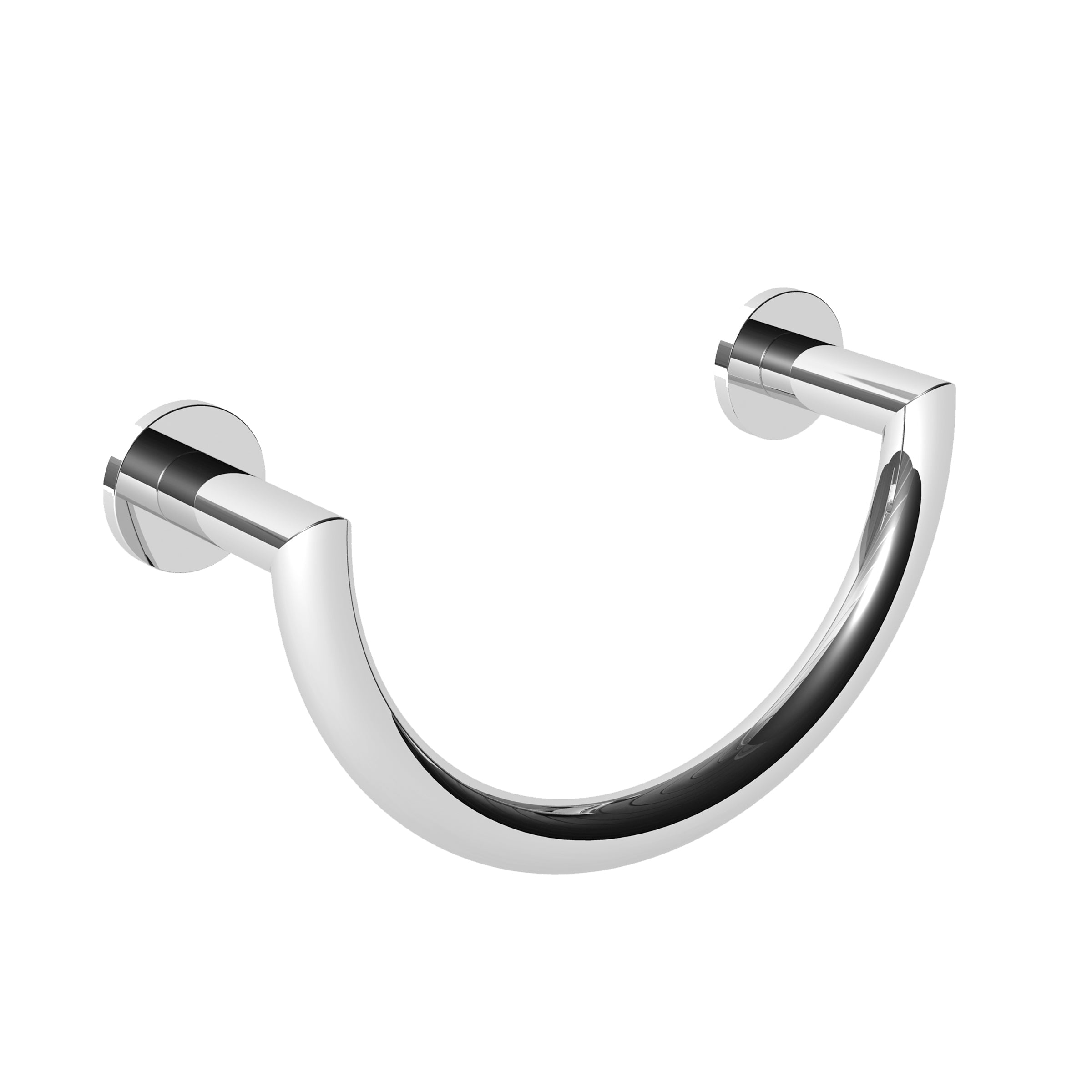 polished chrome towel ring