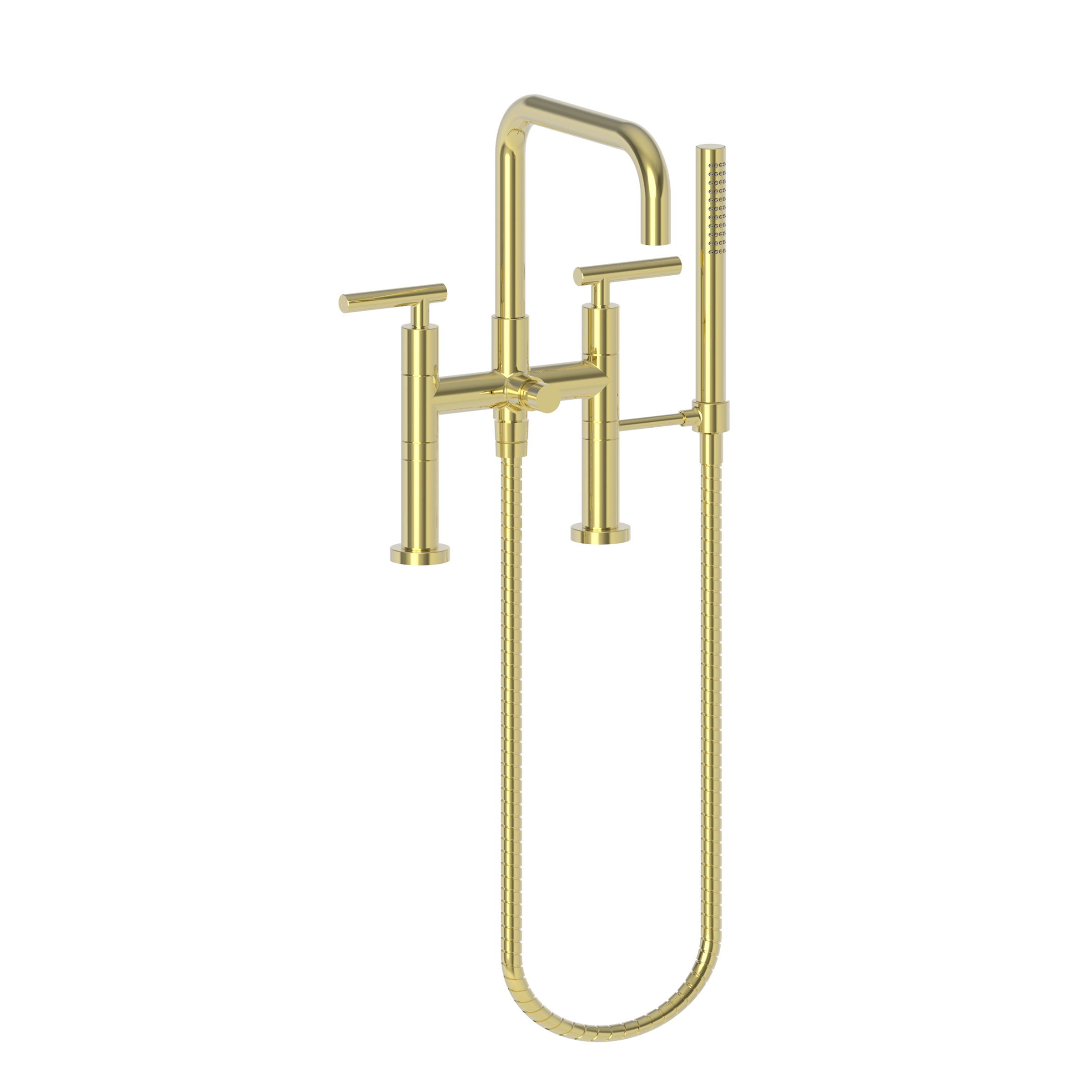 Newport Brass East Square Exposed Tub & Hand Shower Set - Deck Mount