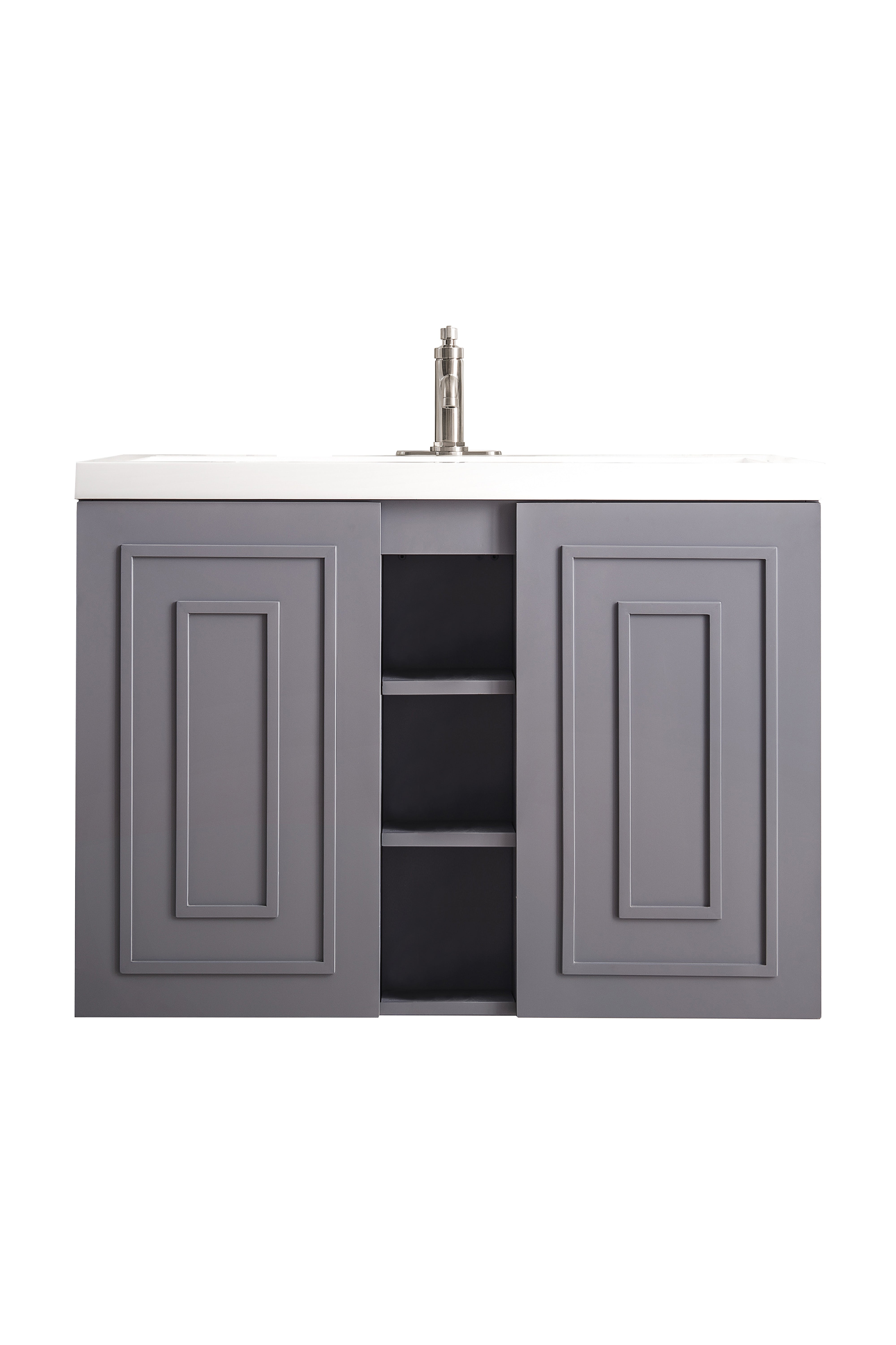 James Martin Vanities Alicante 39.5" Single Vanity With White Glossy Composite Stone Top