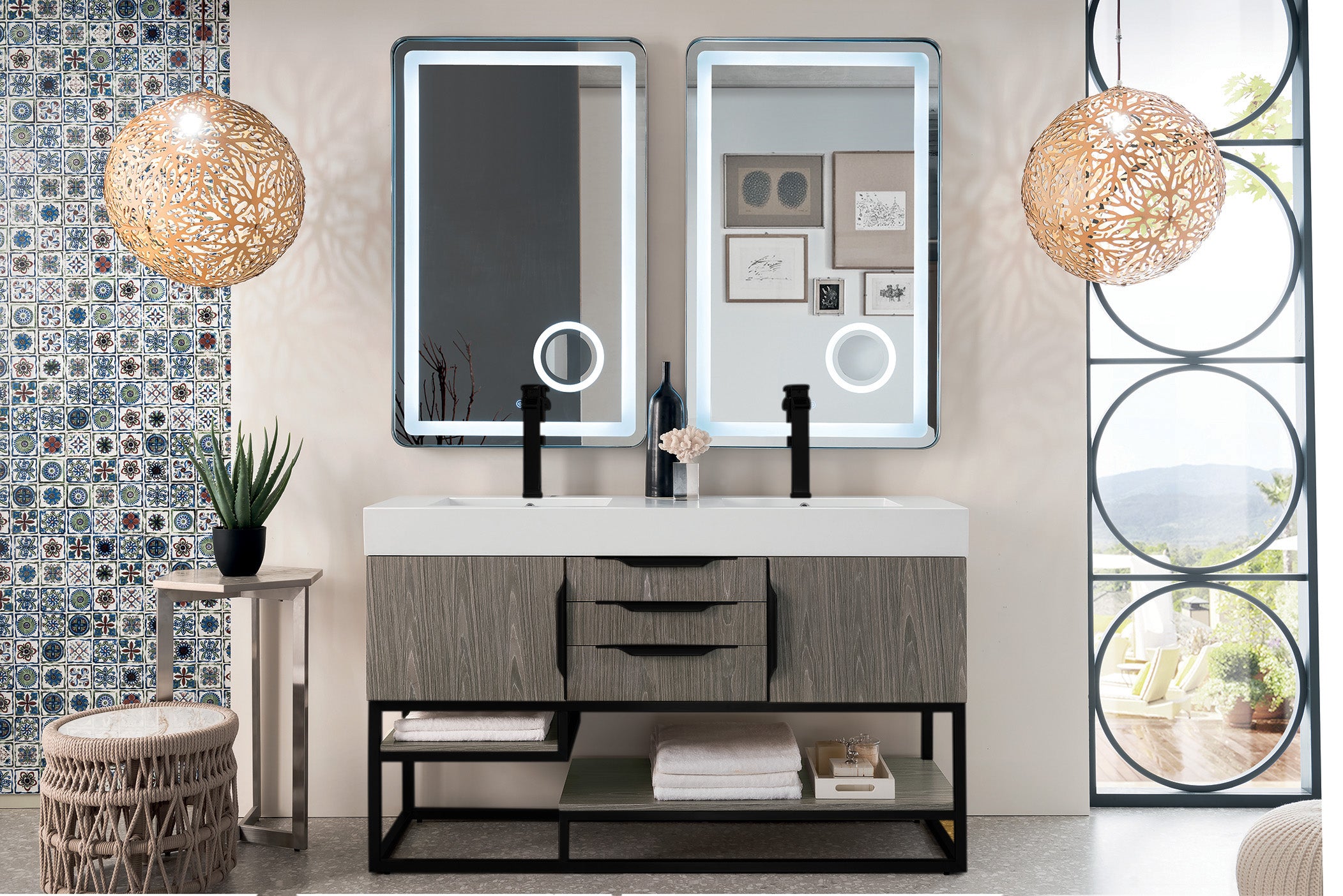 ash gray vanity