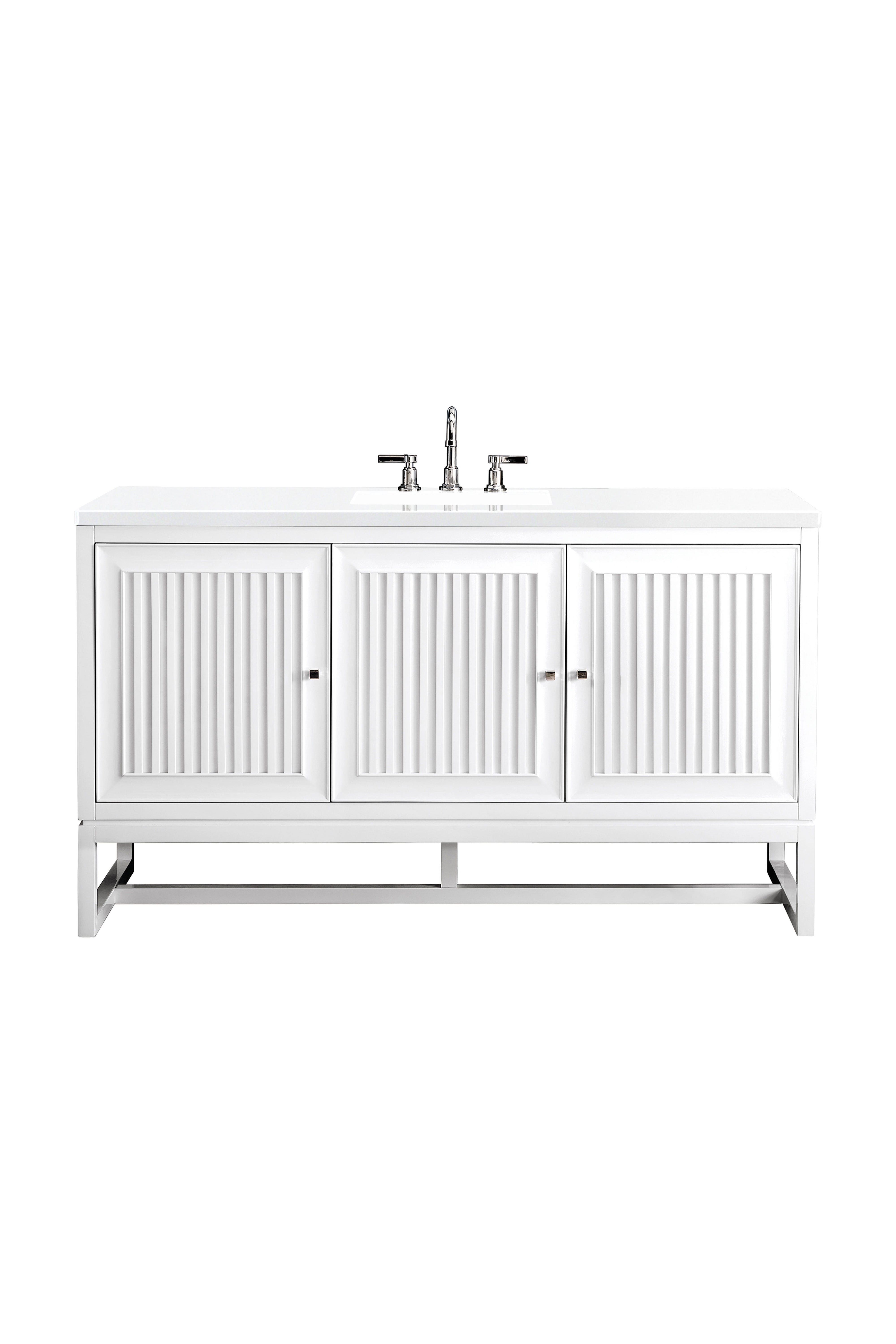 James Martin Vanities Athens 60" Single Vanity - Glossy White