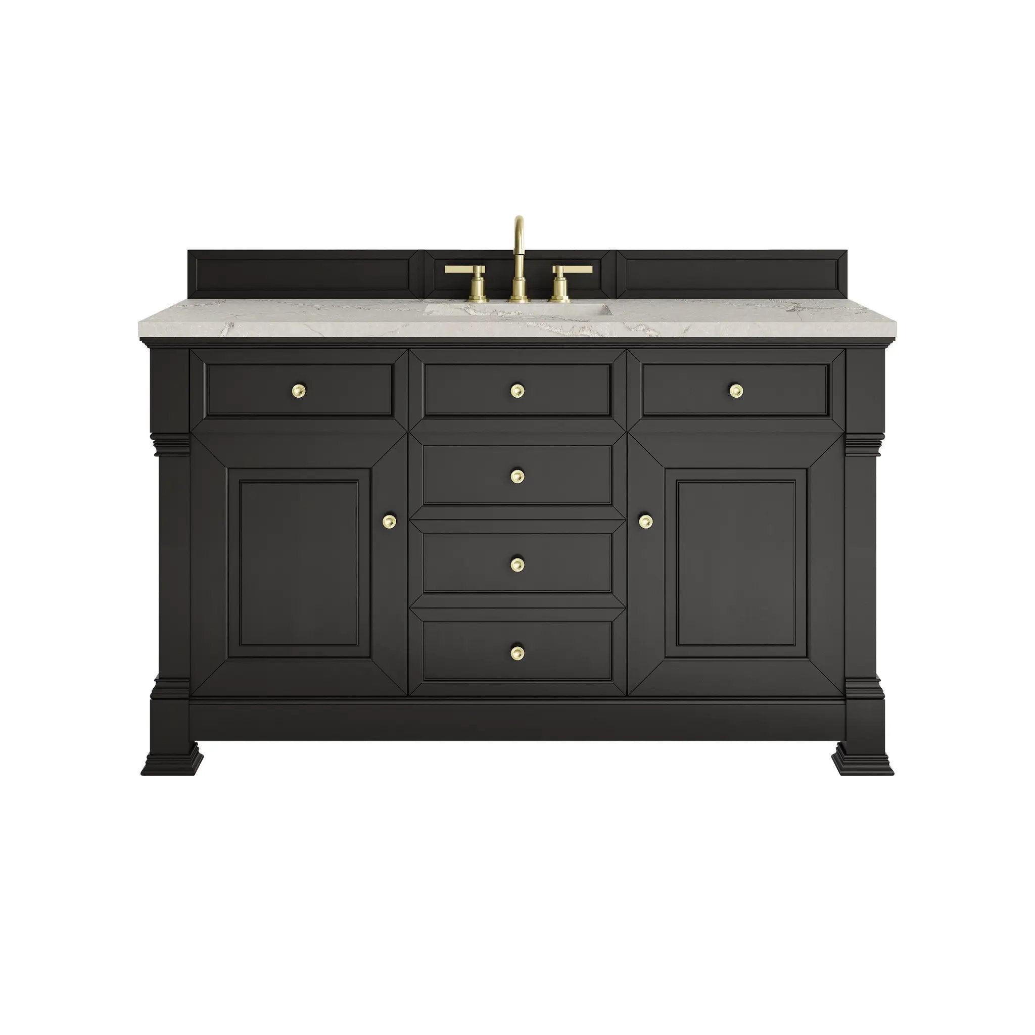 James Martin Brookfield 60" Single Vanity Set - Black Onyx by James Martin Vanities
