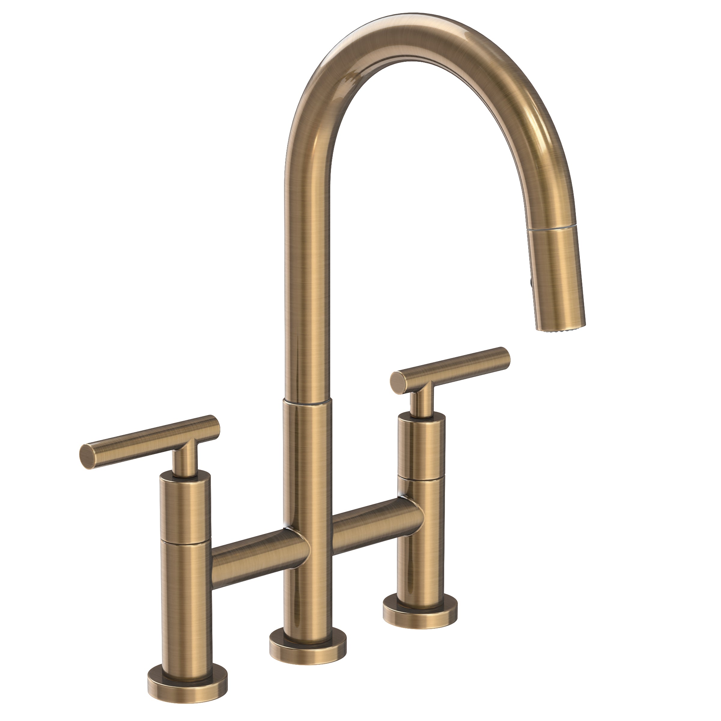 Newport Brass East Linear Kitchen Bridge Pull-Down Faucet