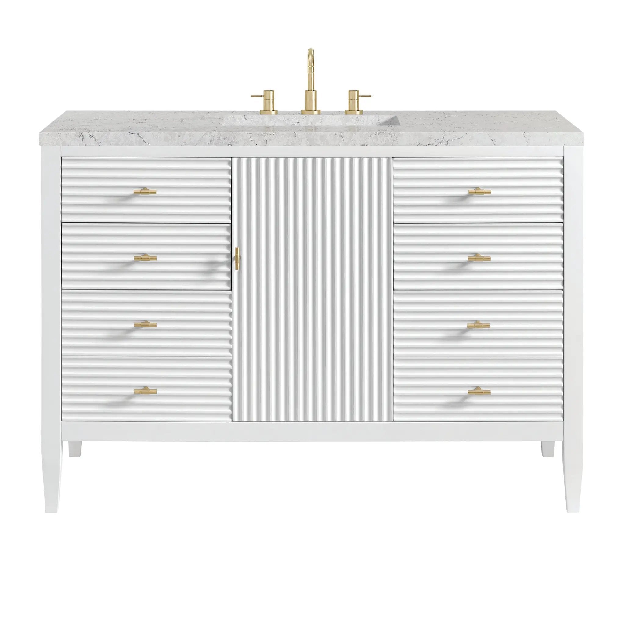 James Martin Myrrin 48" Single Vanity Set - Bright White by James Martin Vanities