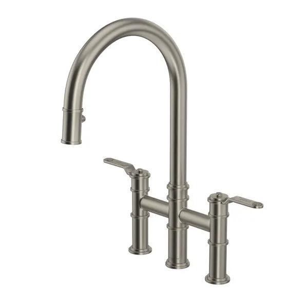 Rohl Armstrong Pull-Down Bridge Kitchen Faucet with C-Spout by Rohl