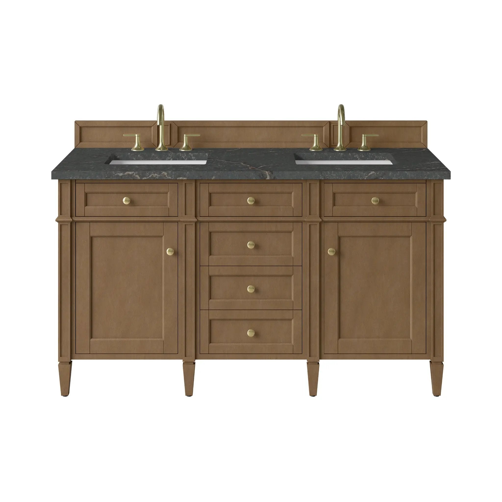 James Martin Brittany 60" Double Vanity Set - Pecan by James Martin Vanities