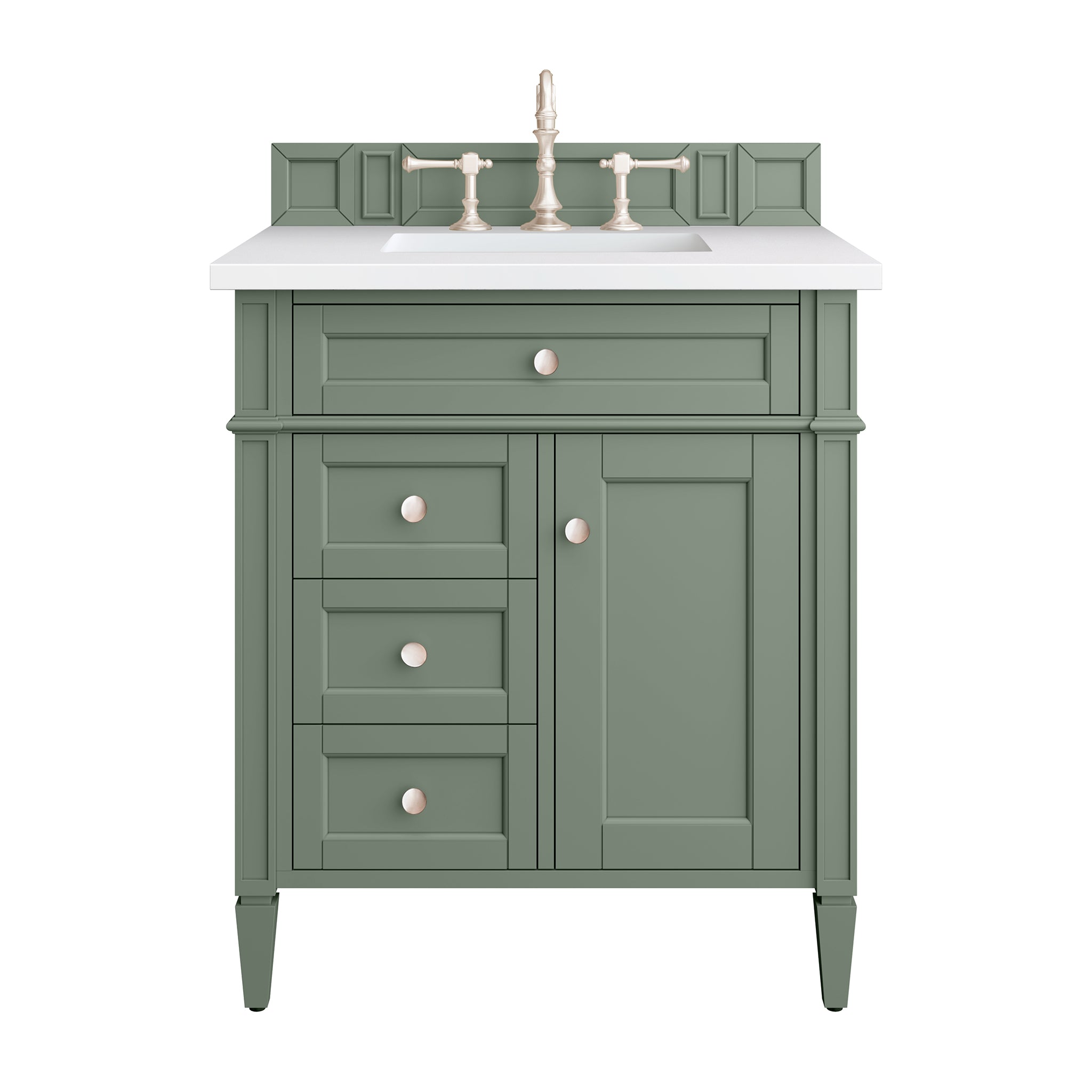 James Martin Vanities Brittany 30" Single Vanity - Smokey Celadon