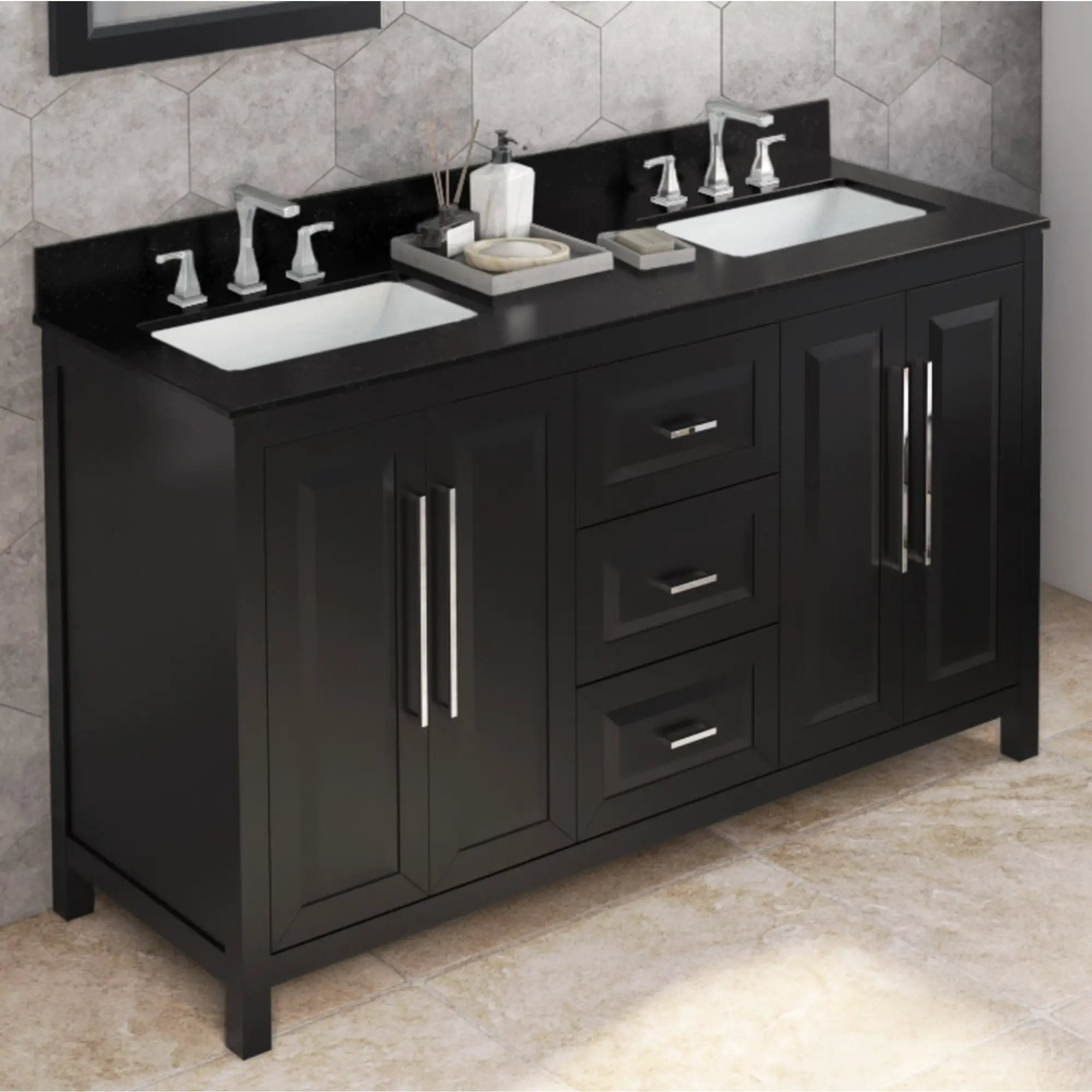 Jeffrey Alexander 60" Cade Vanity Set by Jeffrey Alexander