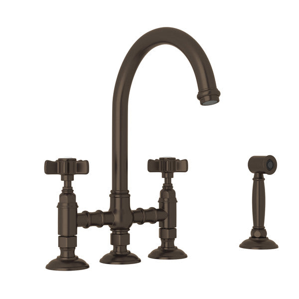 Rohl San Julio Bridge Kitchen Faucet with Side Spray