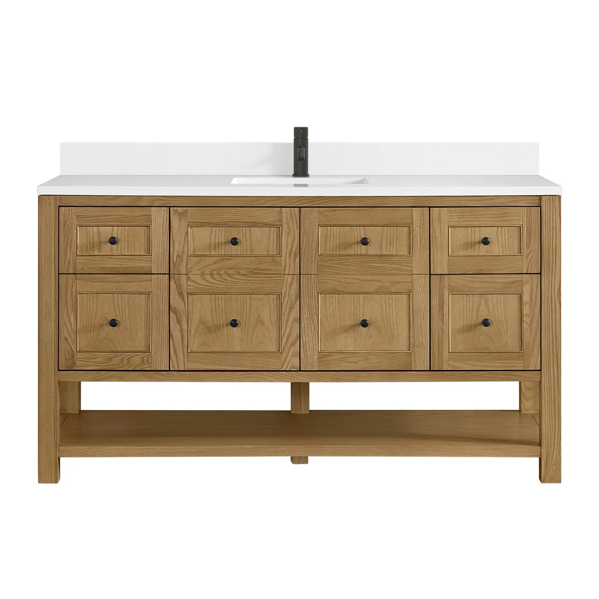 James Martin Breckenridge 60" Single Vanity Set - Light Natural Oak by James Martin Vanities