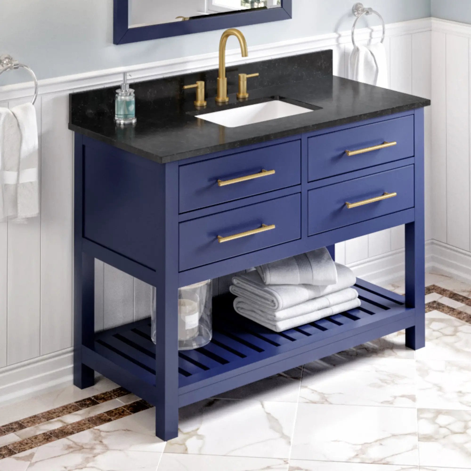 Jeffrey Alexander 48" Wavecrest Vanity Set by Jeffrey Alexander