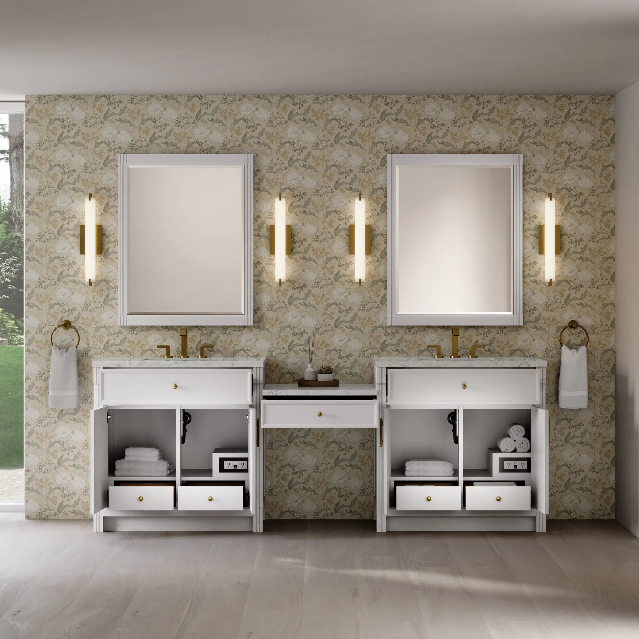 bright white vanity
