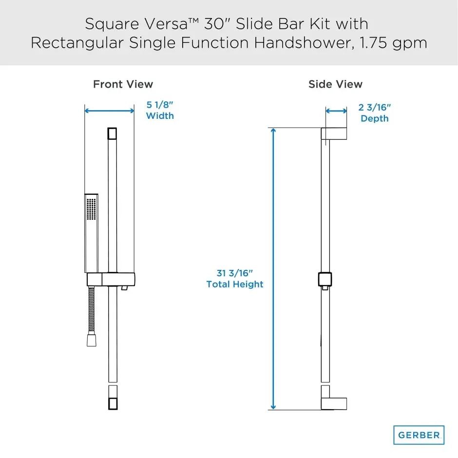 slide bar assembly dimension