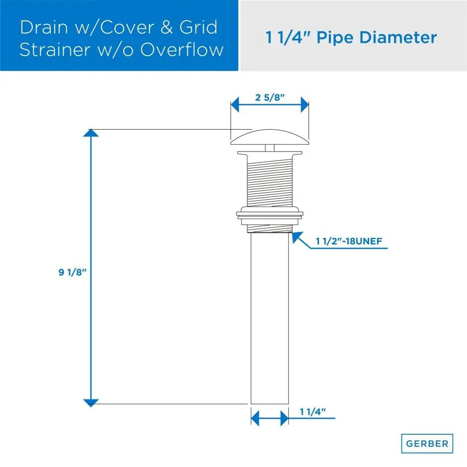 drain dimension
