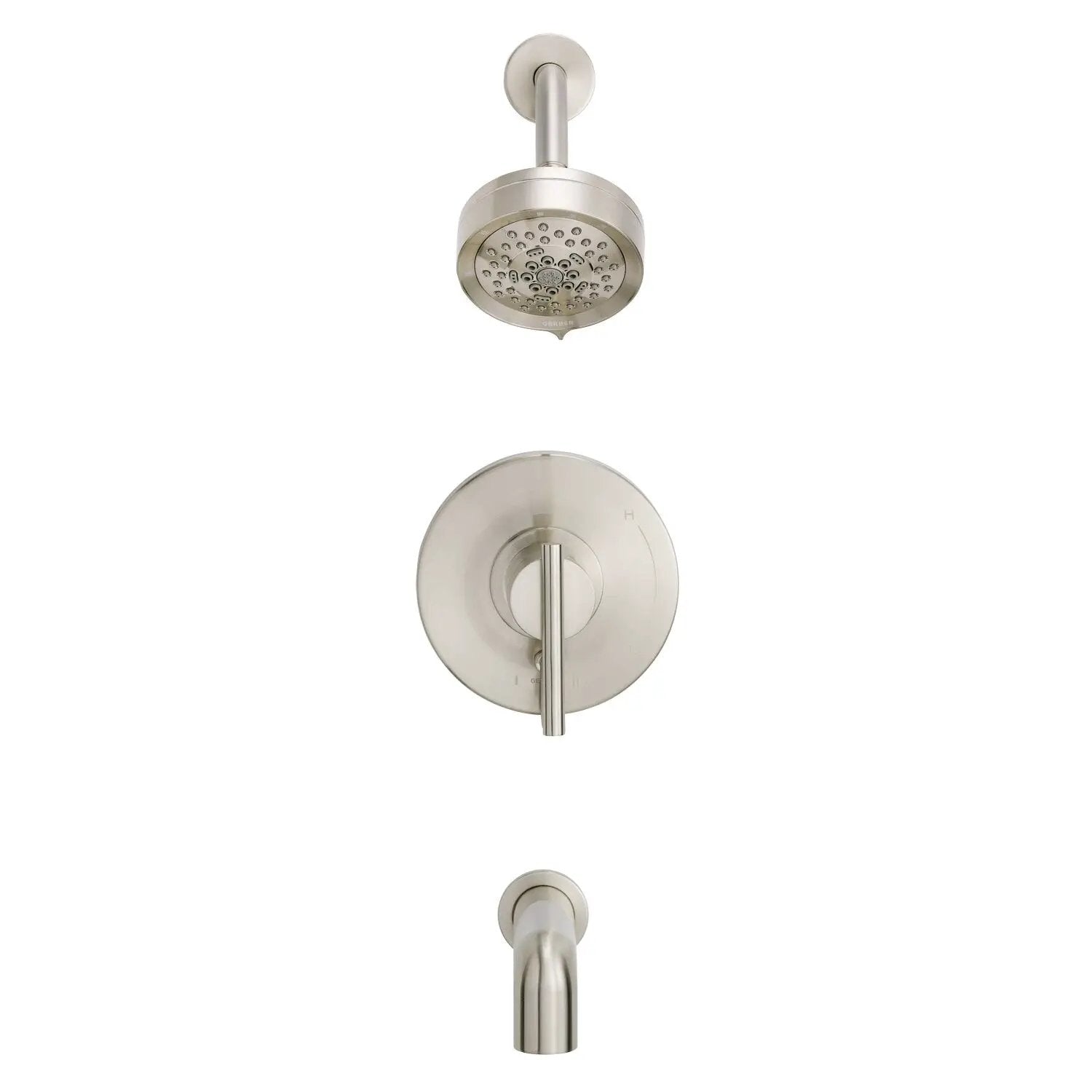 Danze by Gerber Parma 1H Tub and Shower Trim Kit and Treysta Cartridge w/ Diverter on Valve and 5 Function Showerhead 1.75gpm by Danze
