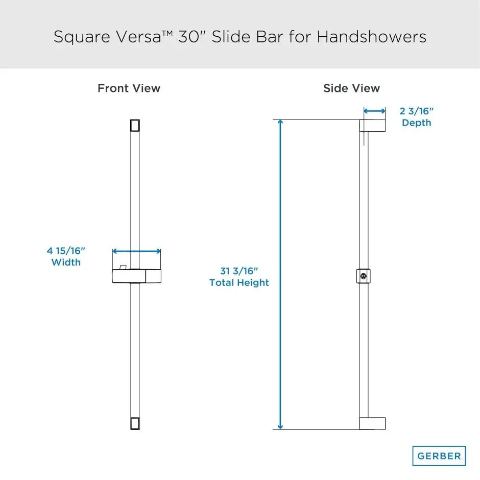 slide bar dimension