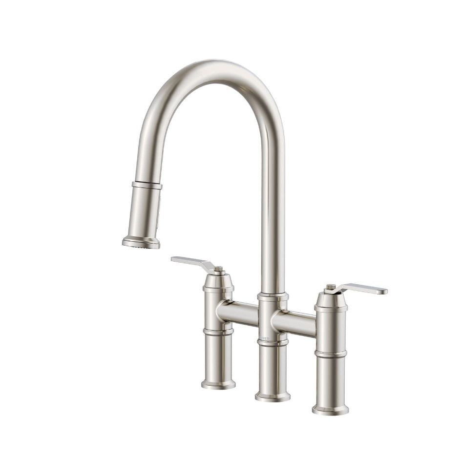 Danze by Gerber Kinzie 2H Bridge Pull-Down Kitchen Faucet 1.75gpm by Danze