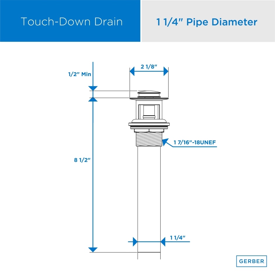 drain assembly dimension