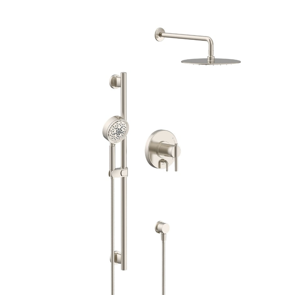 Danze by Gerber Parma Pressure Balance Shower Trim with Parma 5 Function Hand Shower and Drench 10" Showerhead and Versa Slide Bar Kit