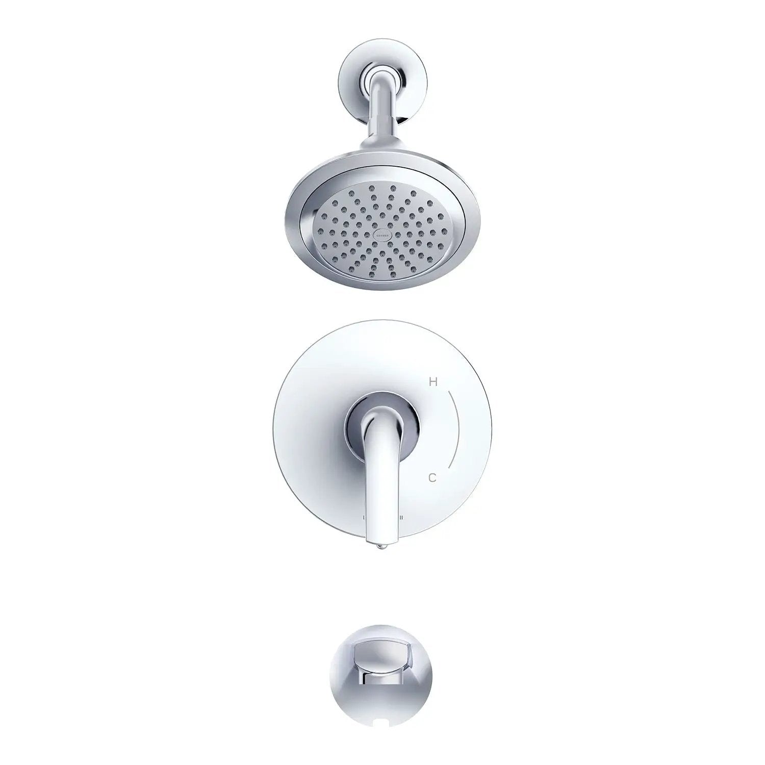 Danze by Gerber Lemora 1H Tub and Shower Trim Kit and Treysta Cartridge with Diverter on Valve 1.75gpm by Danze